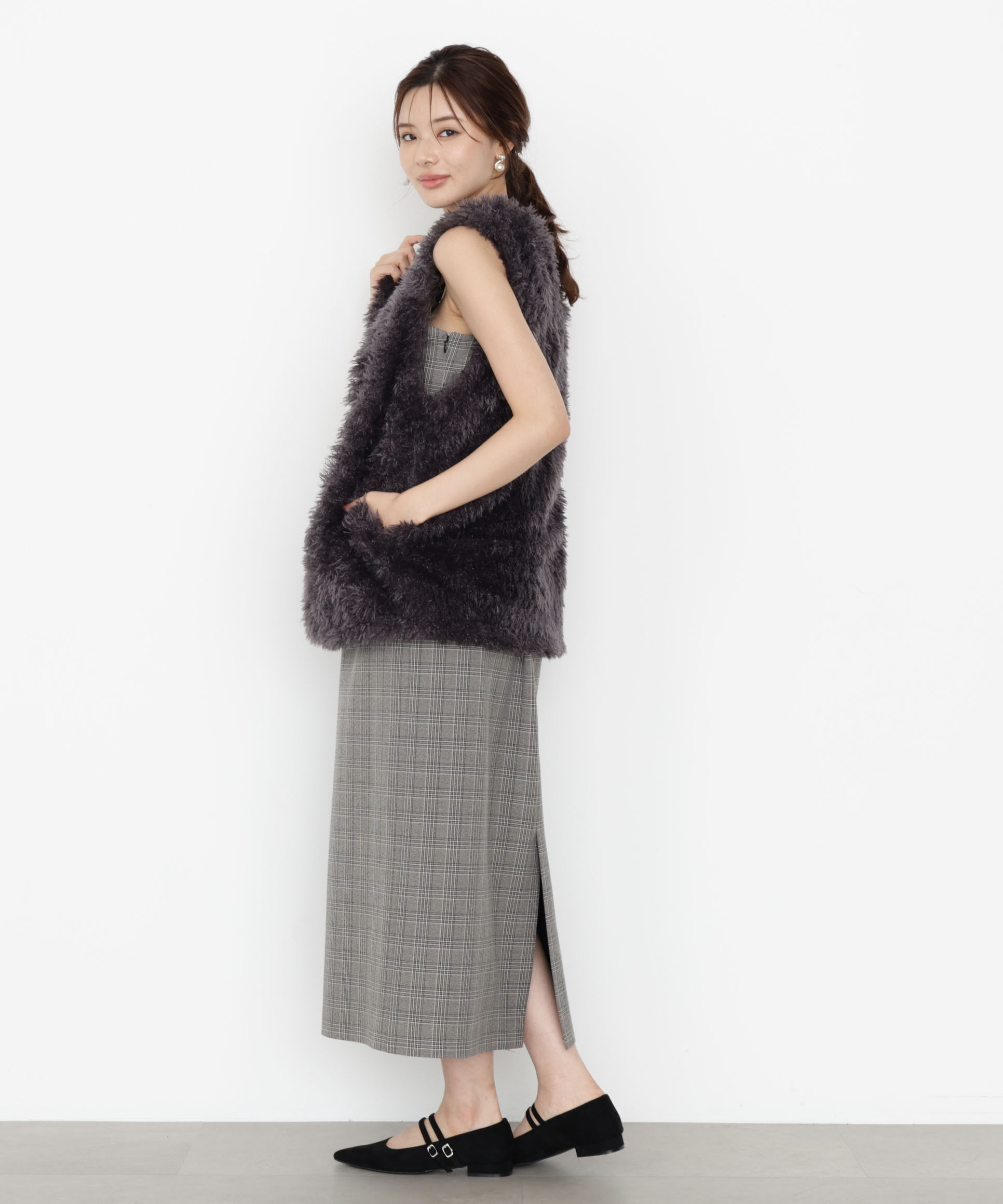 PROPORTION BODY DRESSING「フェイクファージレ 25AW」|ブルゾン・スタジャン|