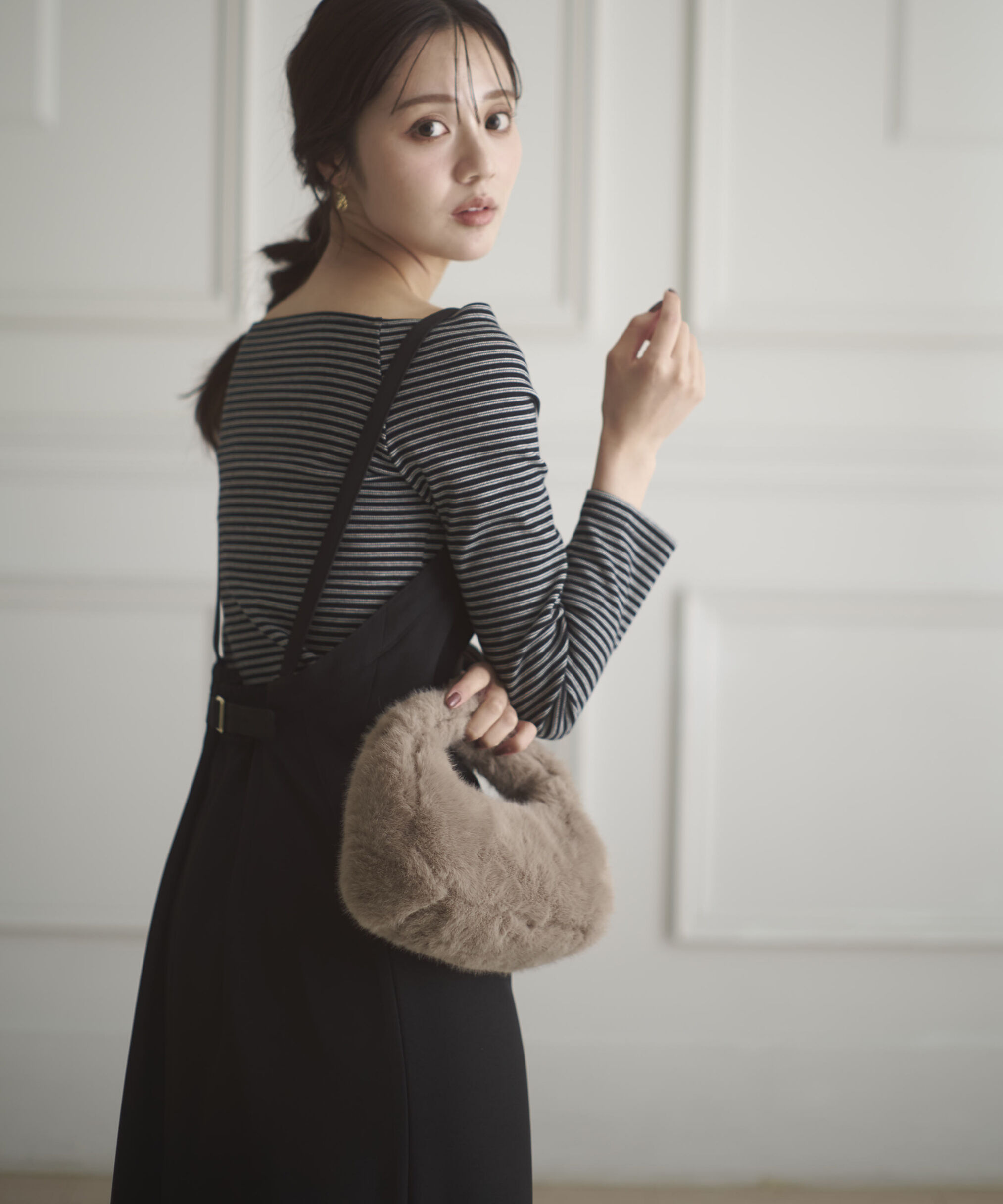 PROPORTION BODY DRESSING「＜ハンドウォッシャブル＞オフショルカットソー」|Tシャツ・カットソー|ブラックボー 1