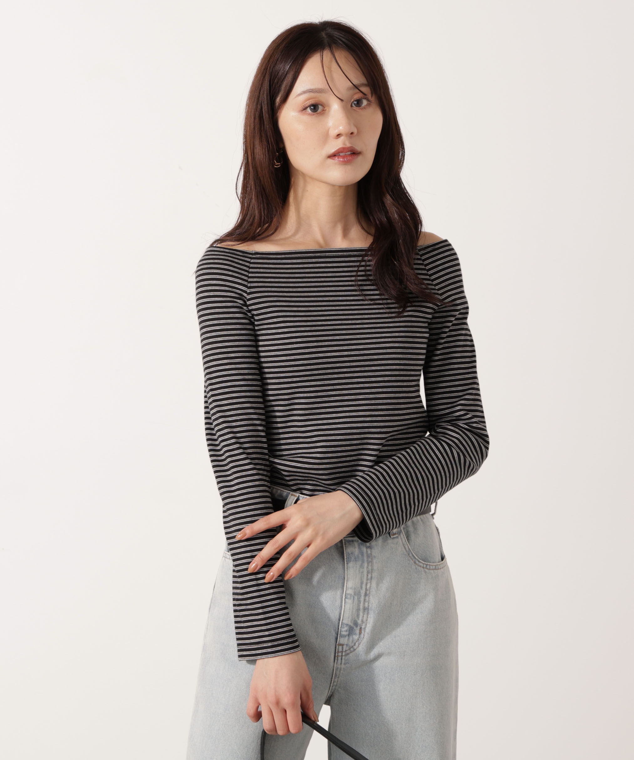PROPORTION BODY DRESSING「＜ハンドウォッシャブル＞オフショルカットソー」|Tシャツ・カットソー|