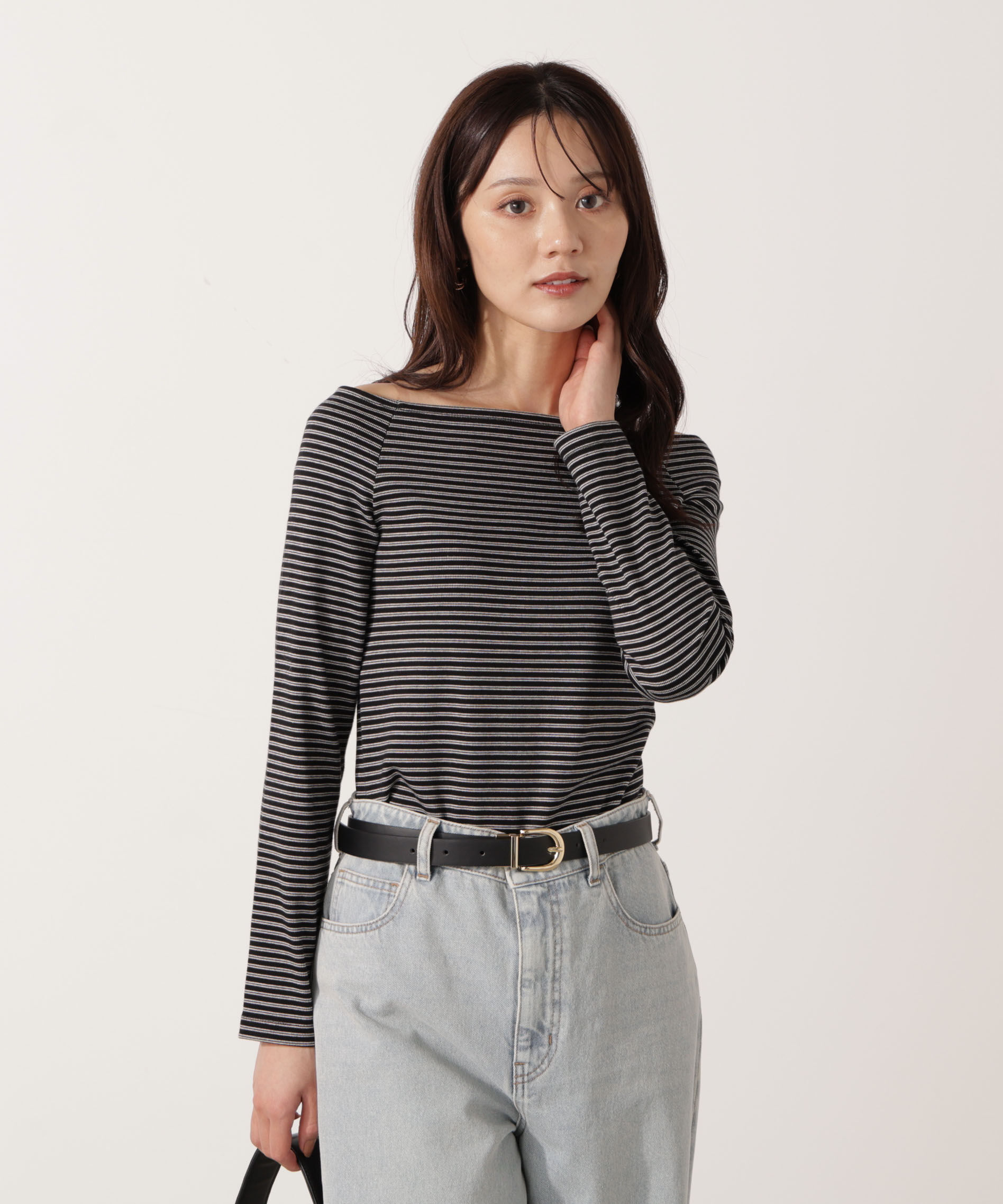 PROPORTION BODY DRESSING「＜ハンドウォッシャブル＞オフショルカットソー」|Tシャツ・カットソー|