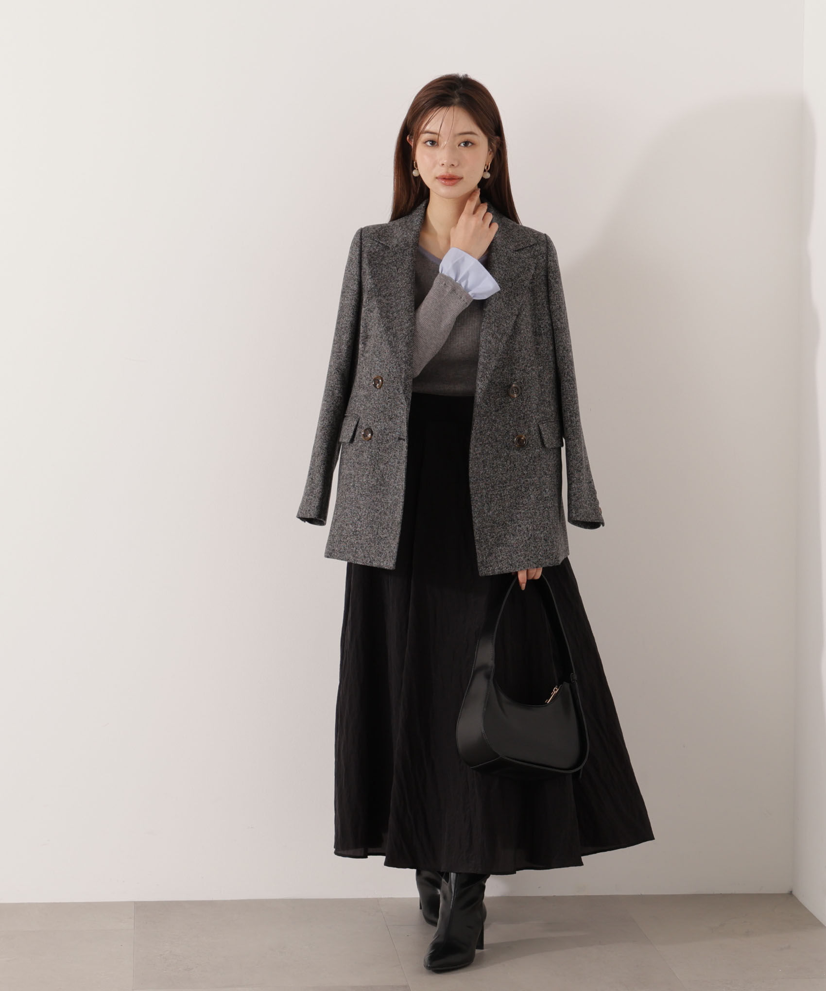 PROPORTION BODY DRESSING「異素材スリーブニット 25AW」|ニット・セーター|