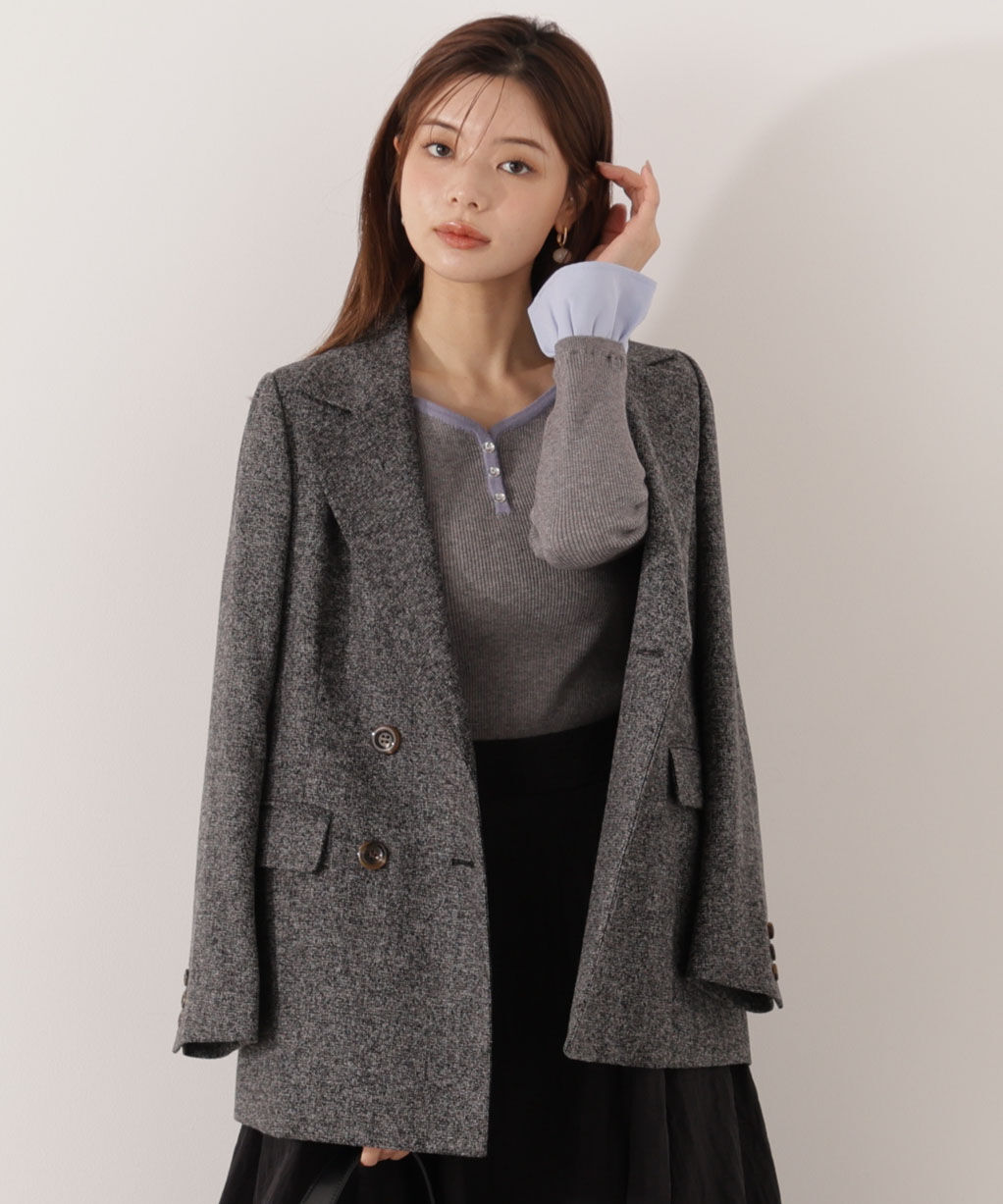 PROPORTION BODY DRESSING「異素材スリーブニット 25AW」|ニット・セーター|