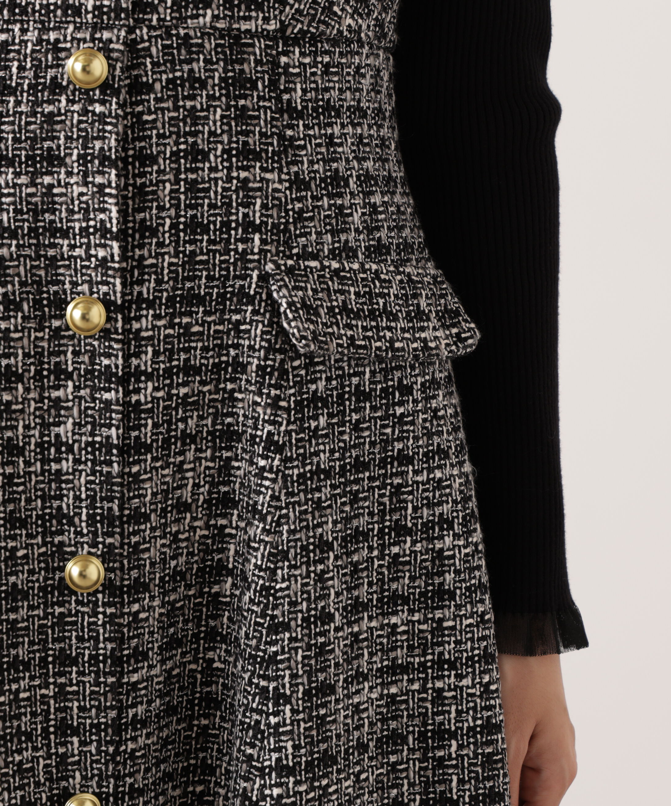 PROPORTION BODY DRESSING「ミックスツイードロングジャンスカ  25AW」|ワンピース|