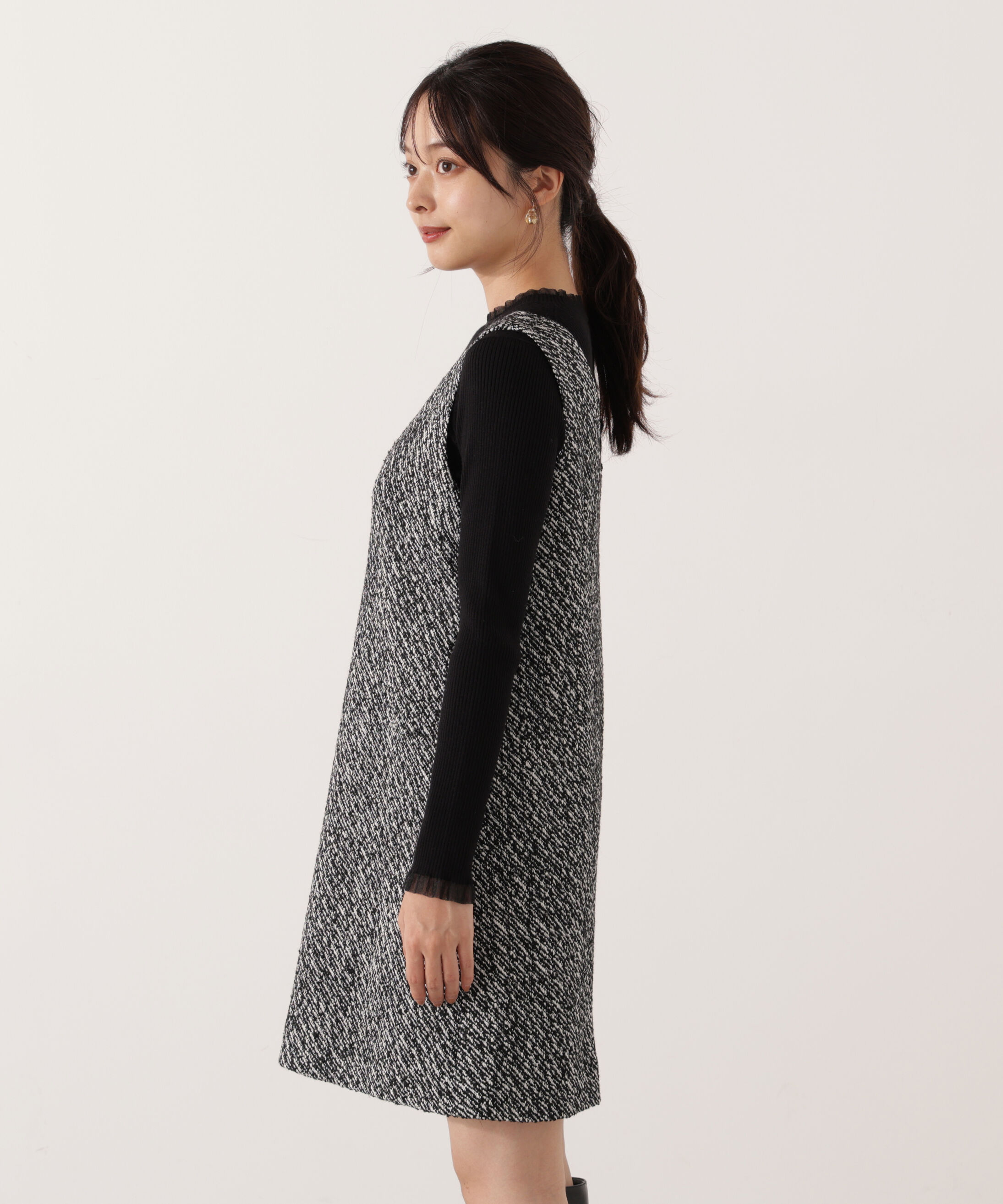 PROPORTION BODY DRESSING「ツイードミニジャンスカ 25AW」|ワンピース|