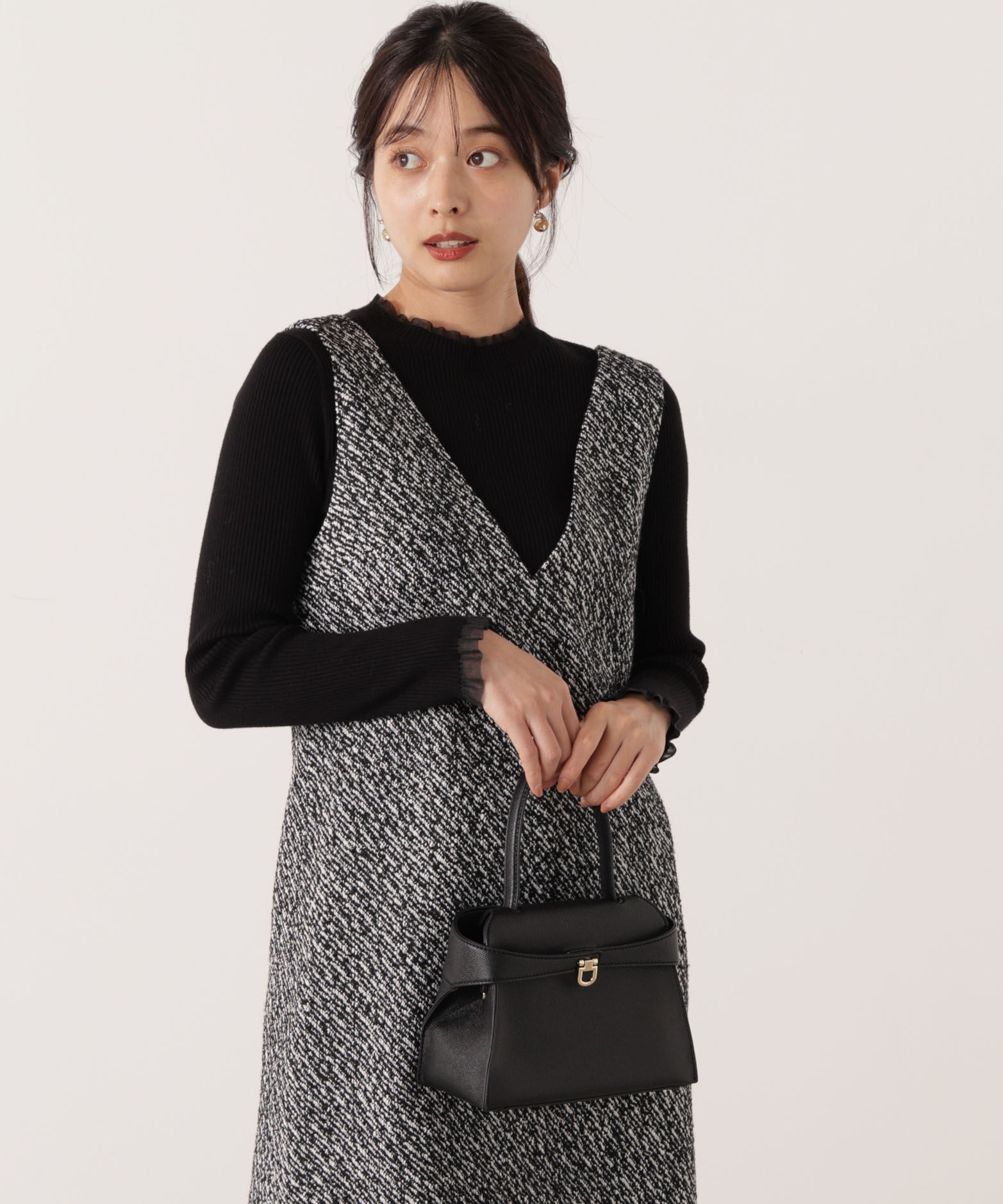 PROPORTION BODY DRESSING「ツイードミニジャンスカ 25AW」|ワンピース|