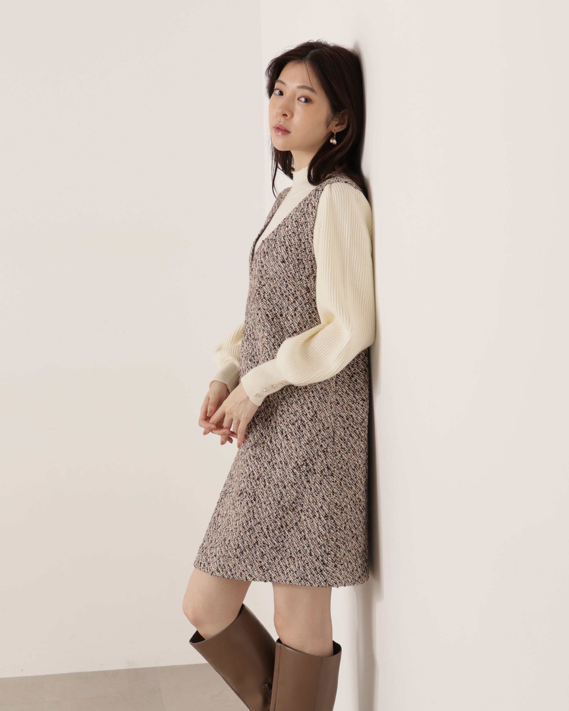 PROPORTION BODY DRESSING「ツイードミニジャンスカ 25AW」|ワンピース|