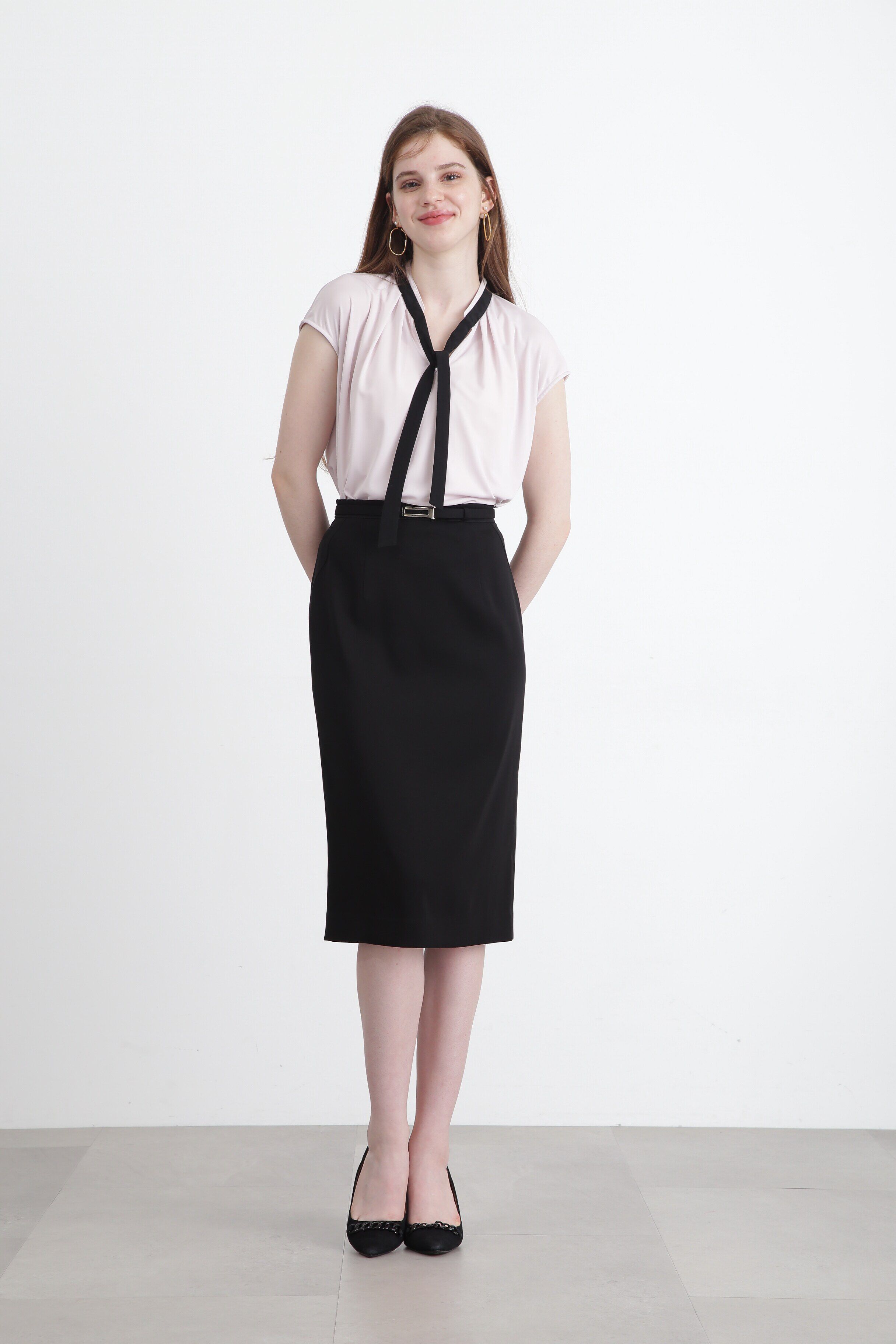  「◆バイカラーボウタイカットソー」|Tシャツ・カットソー|