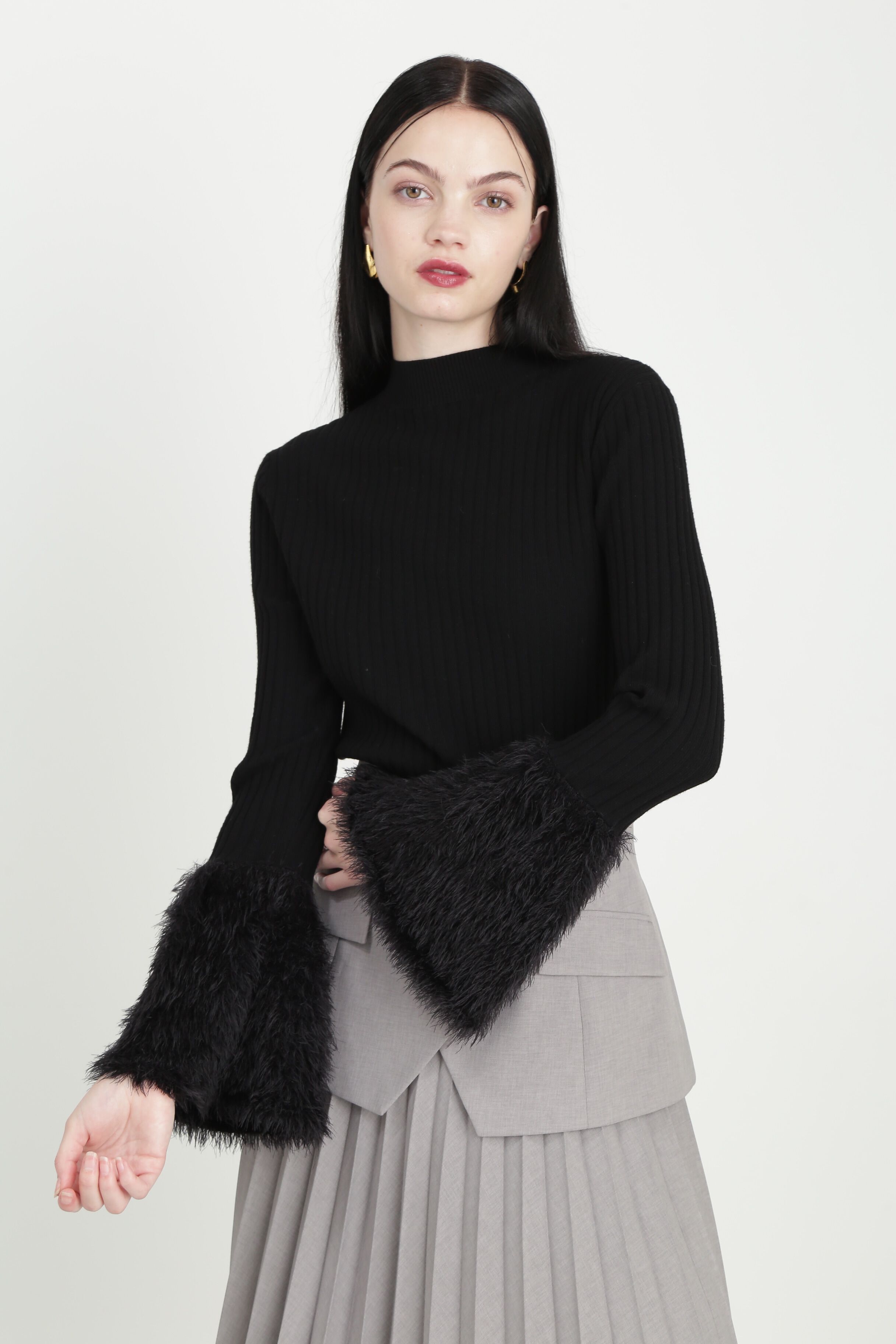  「◆フェザーコンビニットトップス」|ニット・セーター|