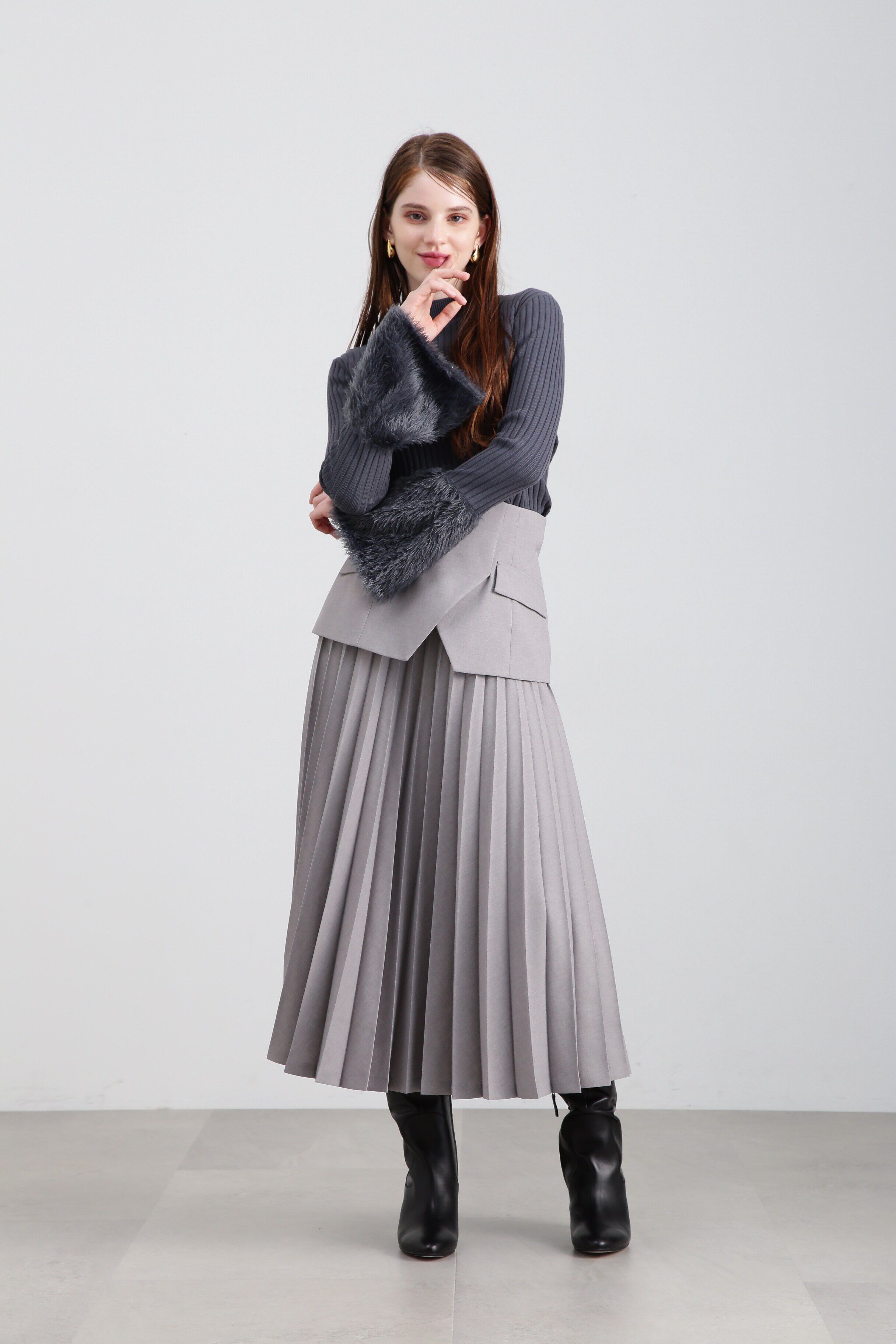  「◆フェザーコンビニットトップス」|ニット・セーター|