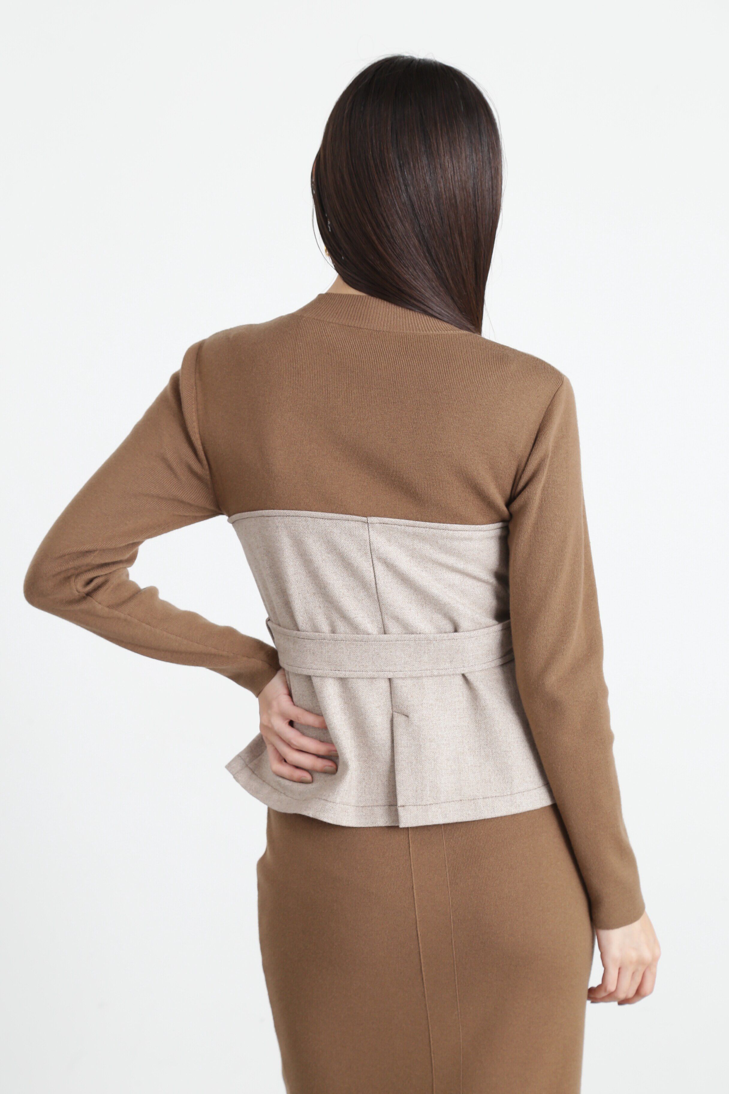  「◆ヘリンボンコンビニットプルオーバー」|ニット・セーター|