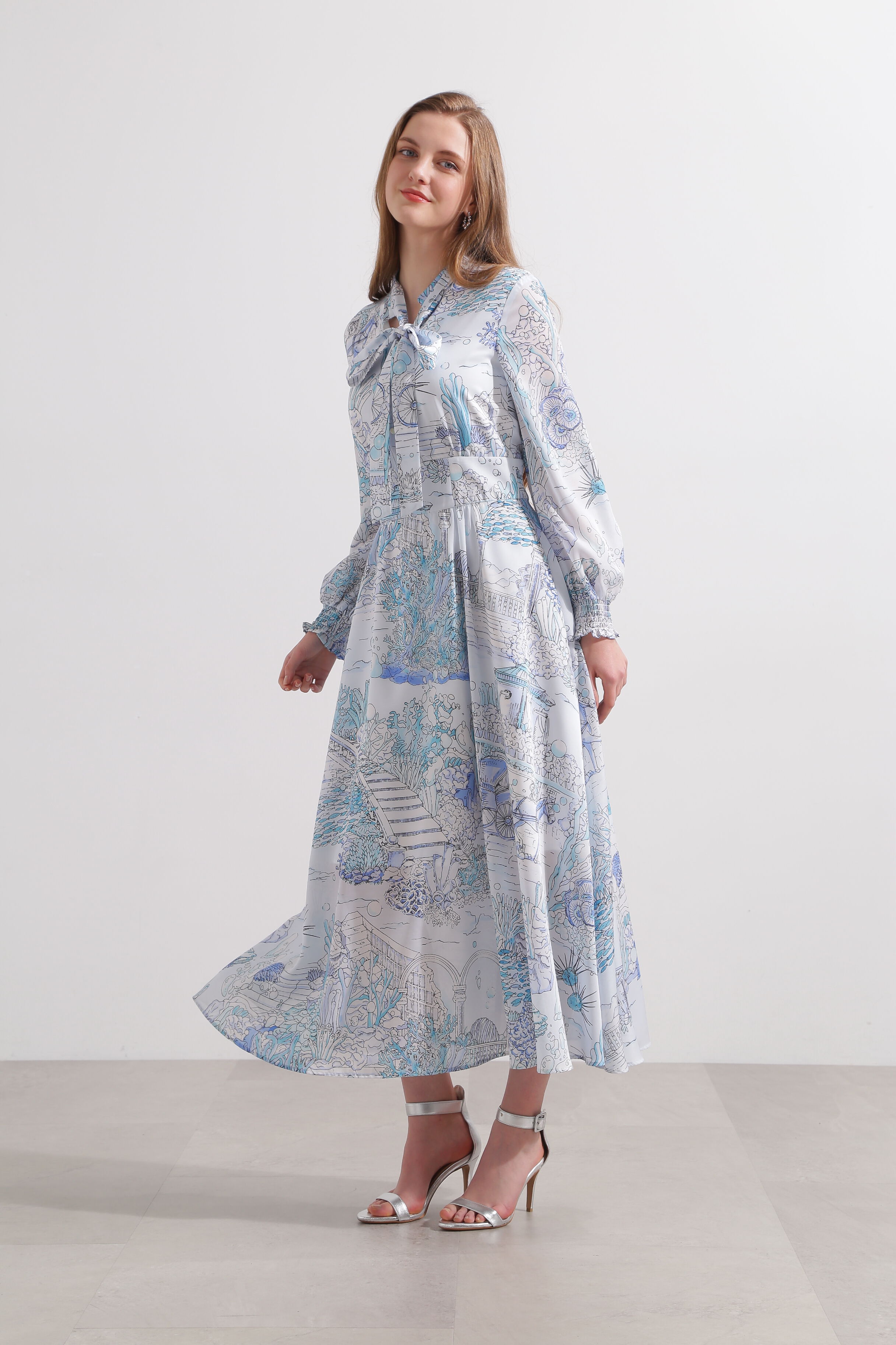  「◆ノーティカルプリントワンピース」|ワンピース|