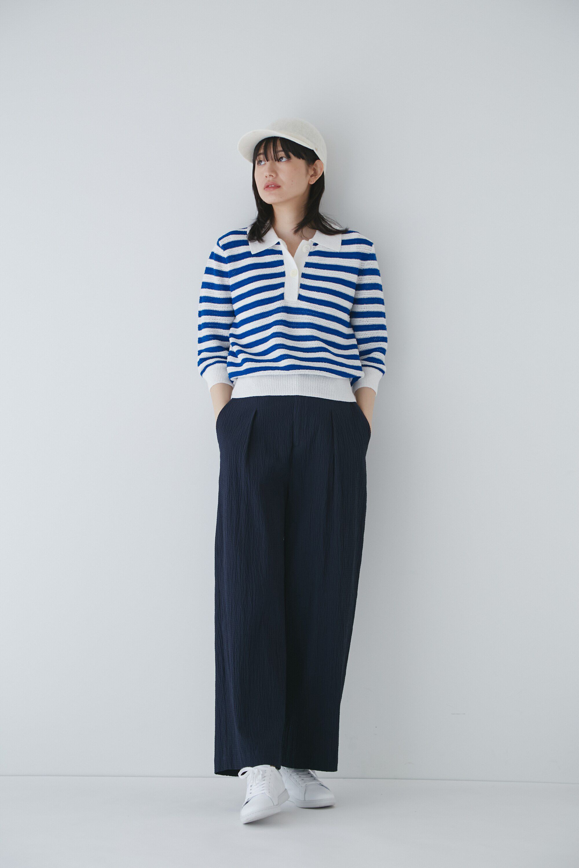  「◆メッシュポロニット」|ニット・セーター|