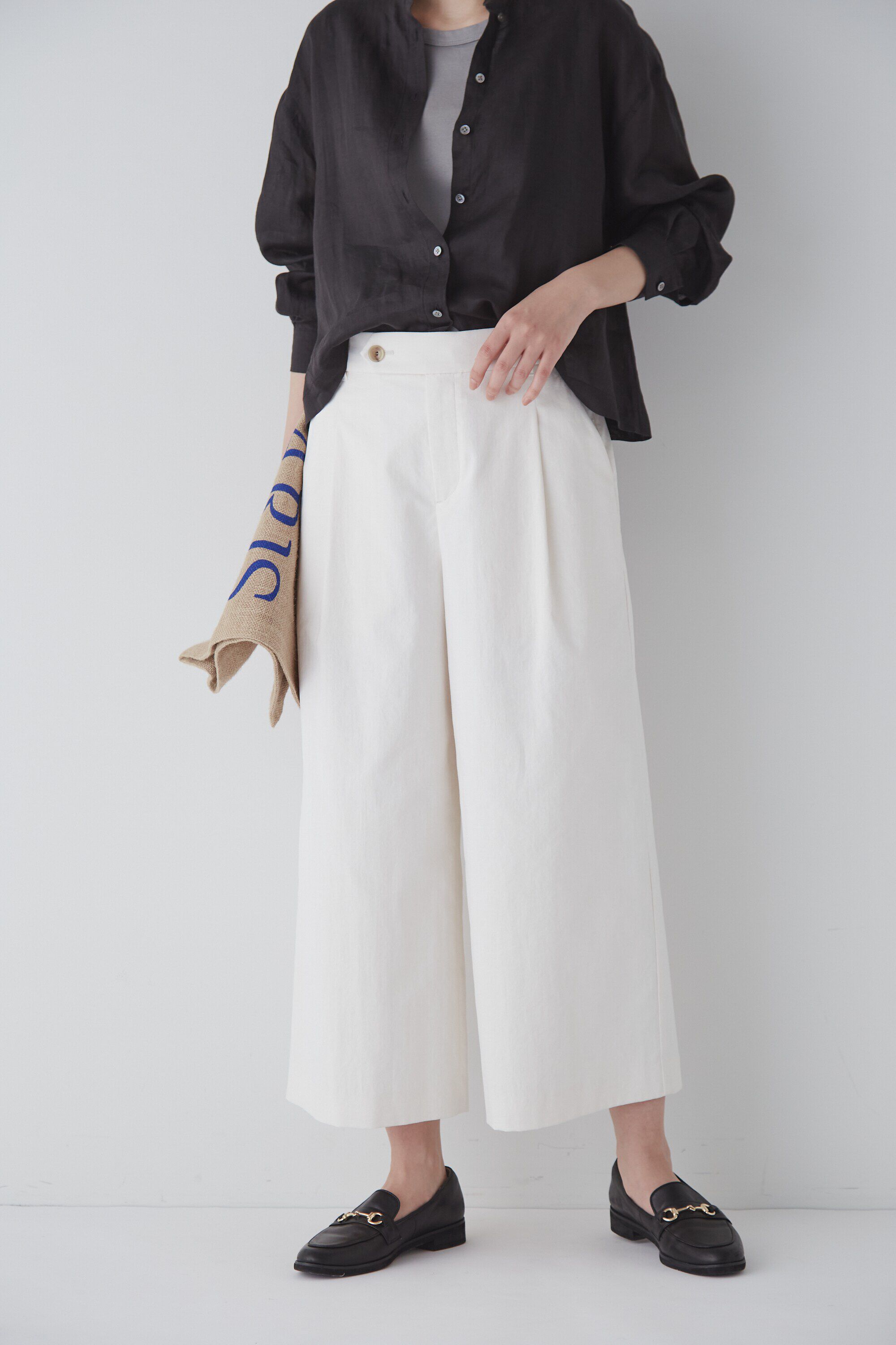  「◆クールマックス綿麻オックスパンツ」|その他|ホワイト