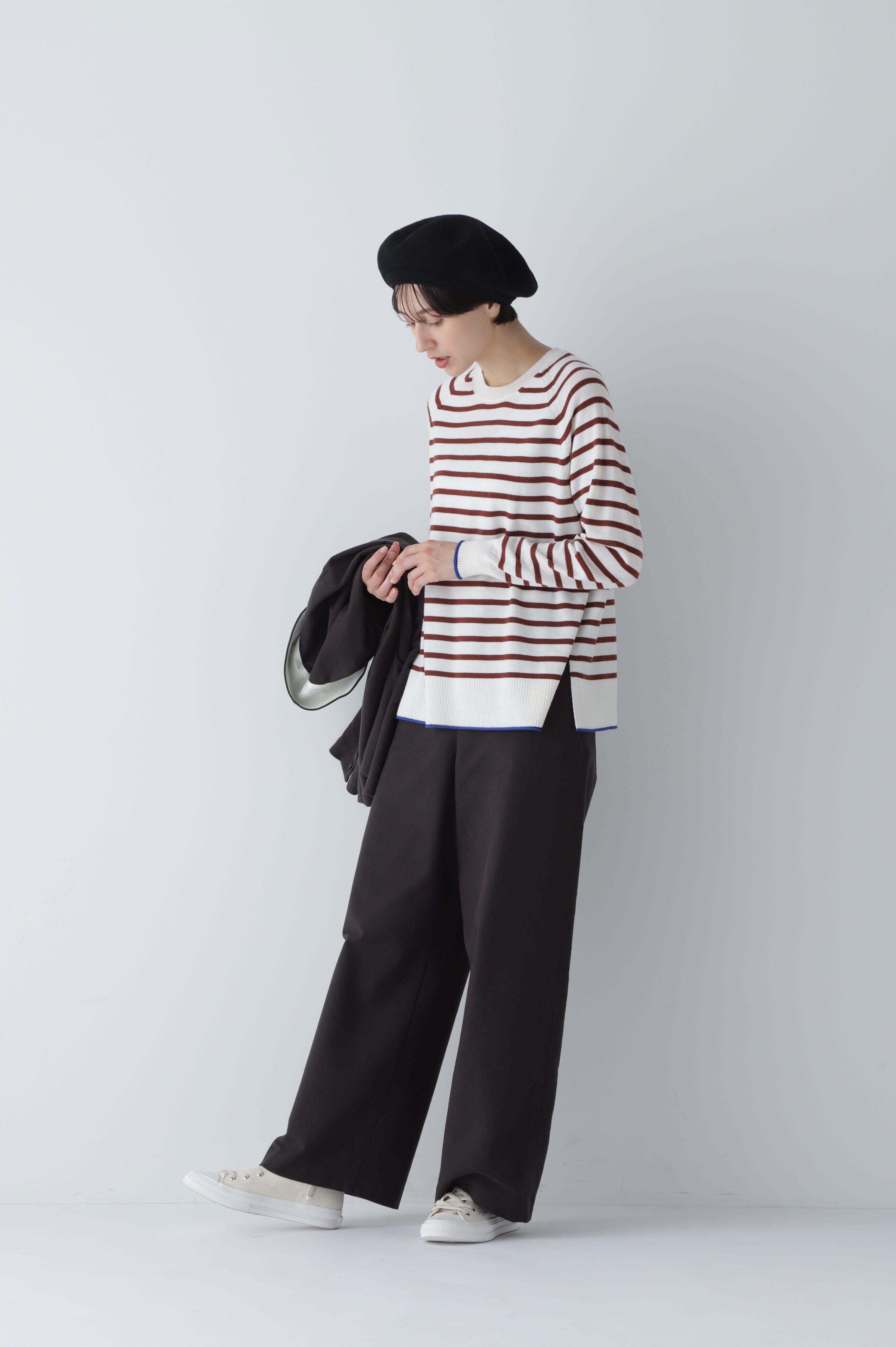  「◆梳毛ボーダーニット」|ニット・セーター|