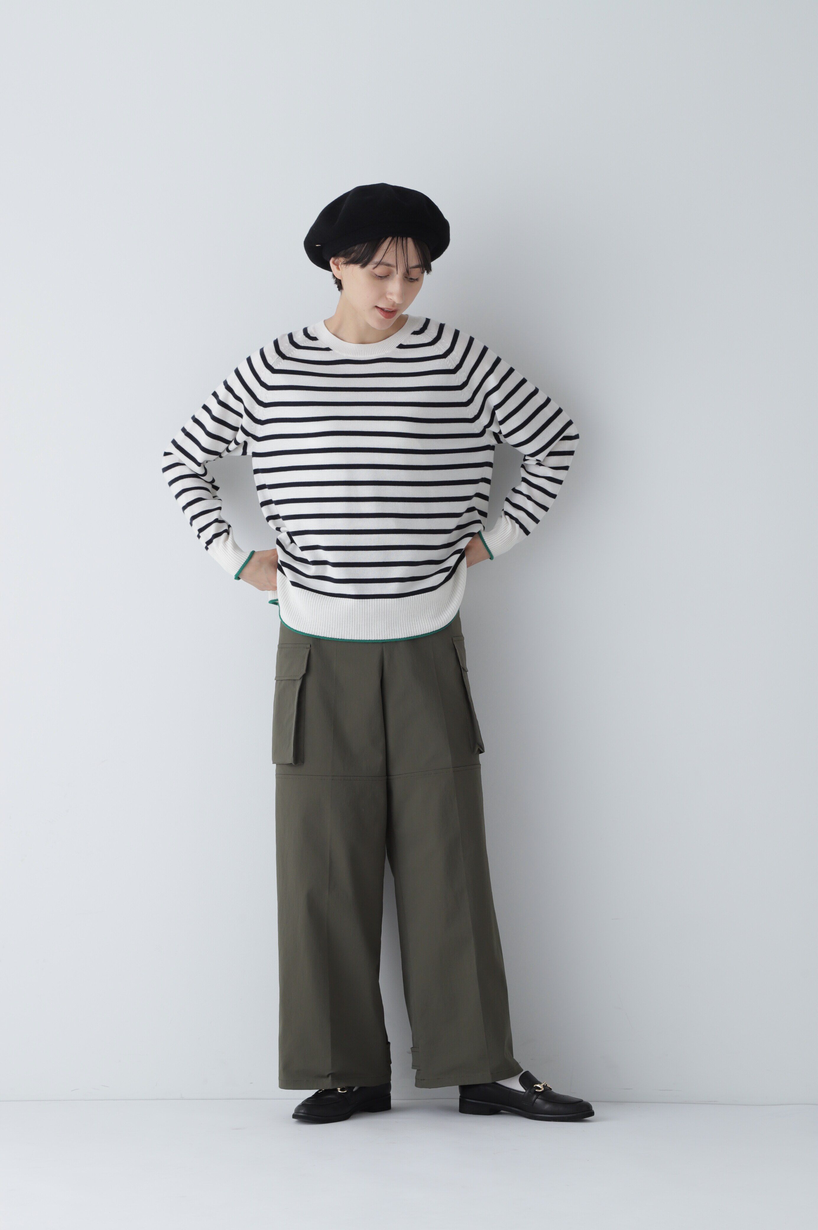  「◆梳毛ボーダーニット」|ニット・セーター|