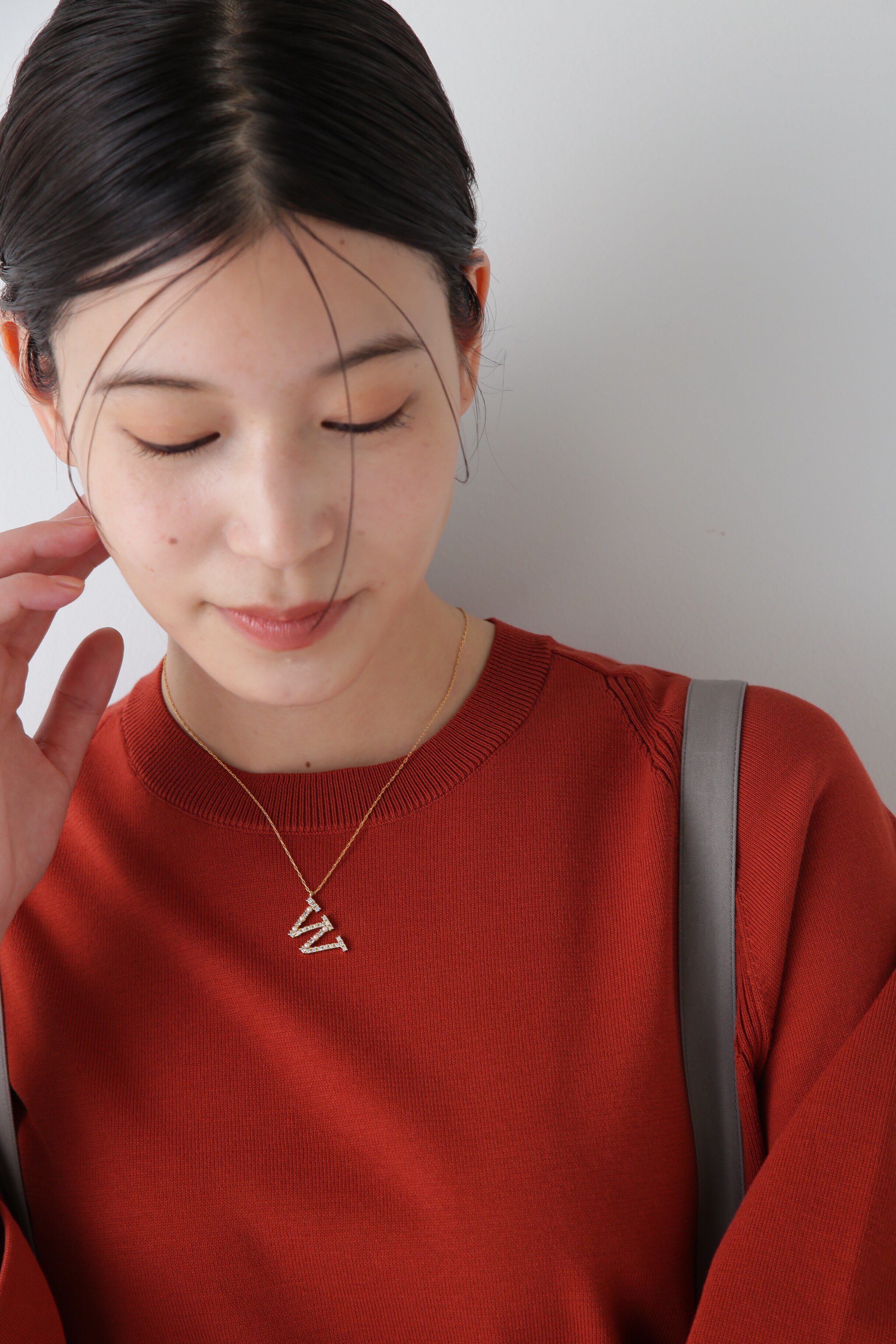  「ｈｗイニシャルネックレス」|ネックレス|wゴールド1