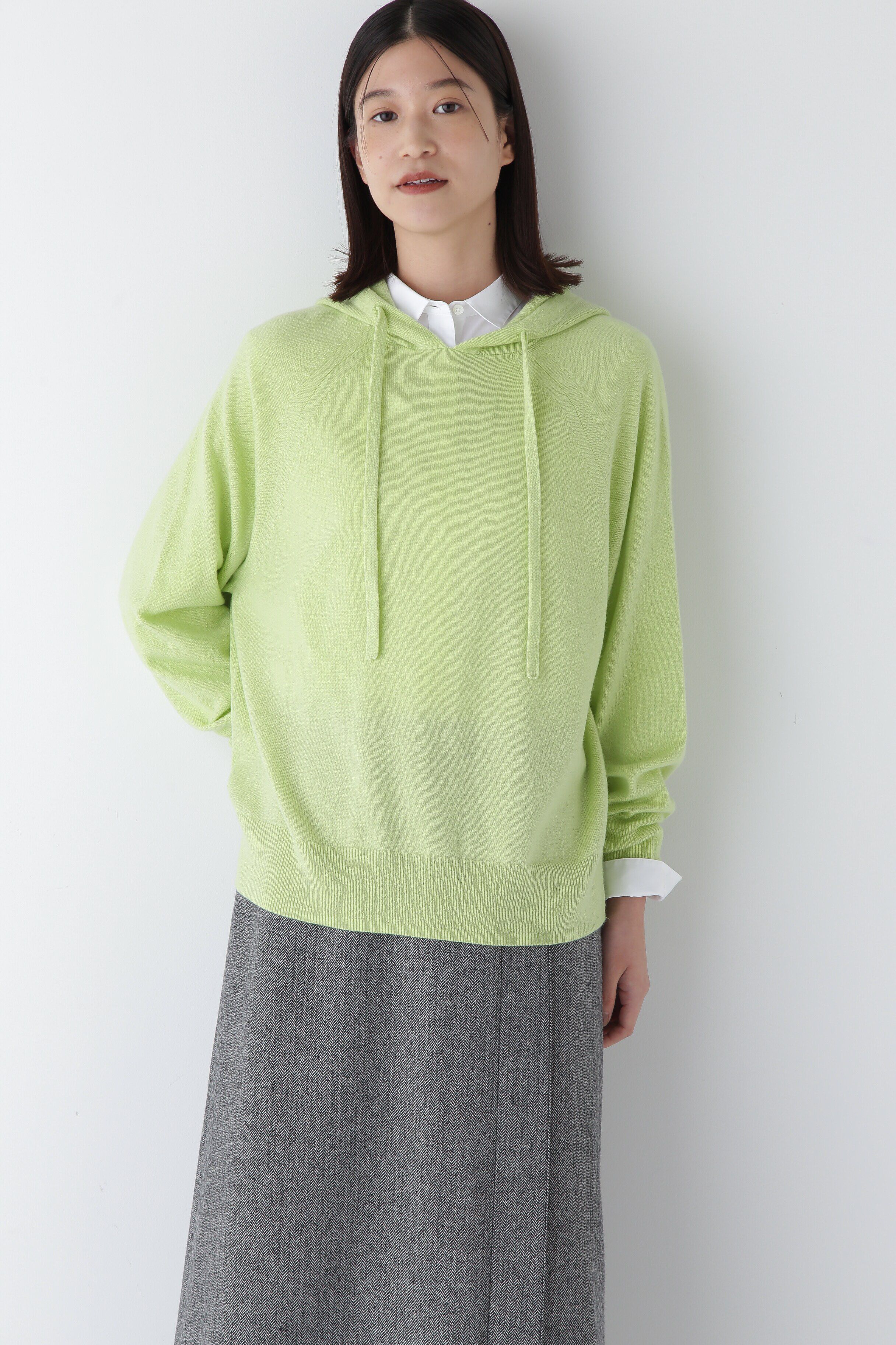  「◆ウールカシミヤフーディニット」|ニット・セーター|グリーン