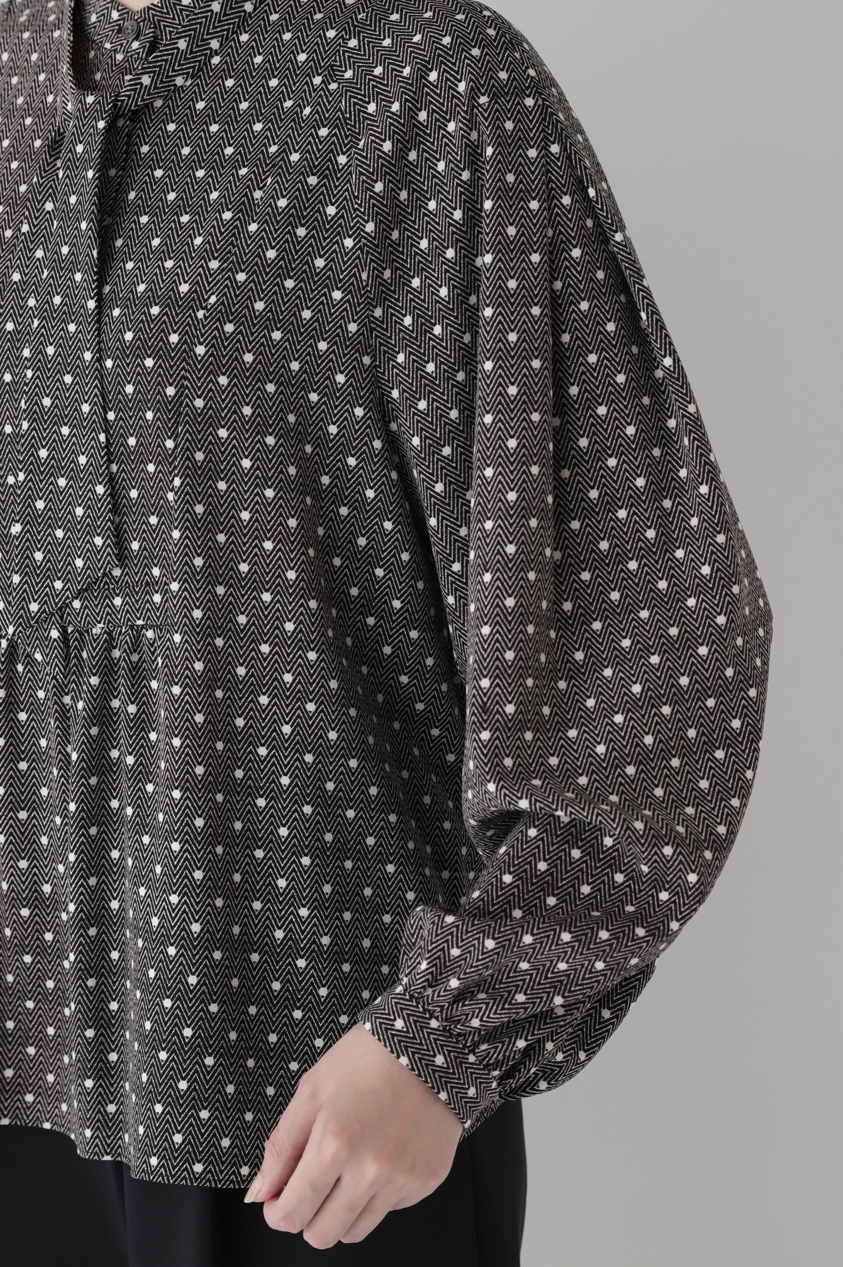  「◆デシンドットプリントボウタイプルオーバー」|シャツ・ブラウス|