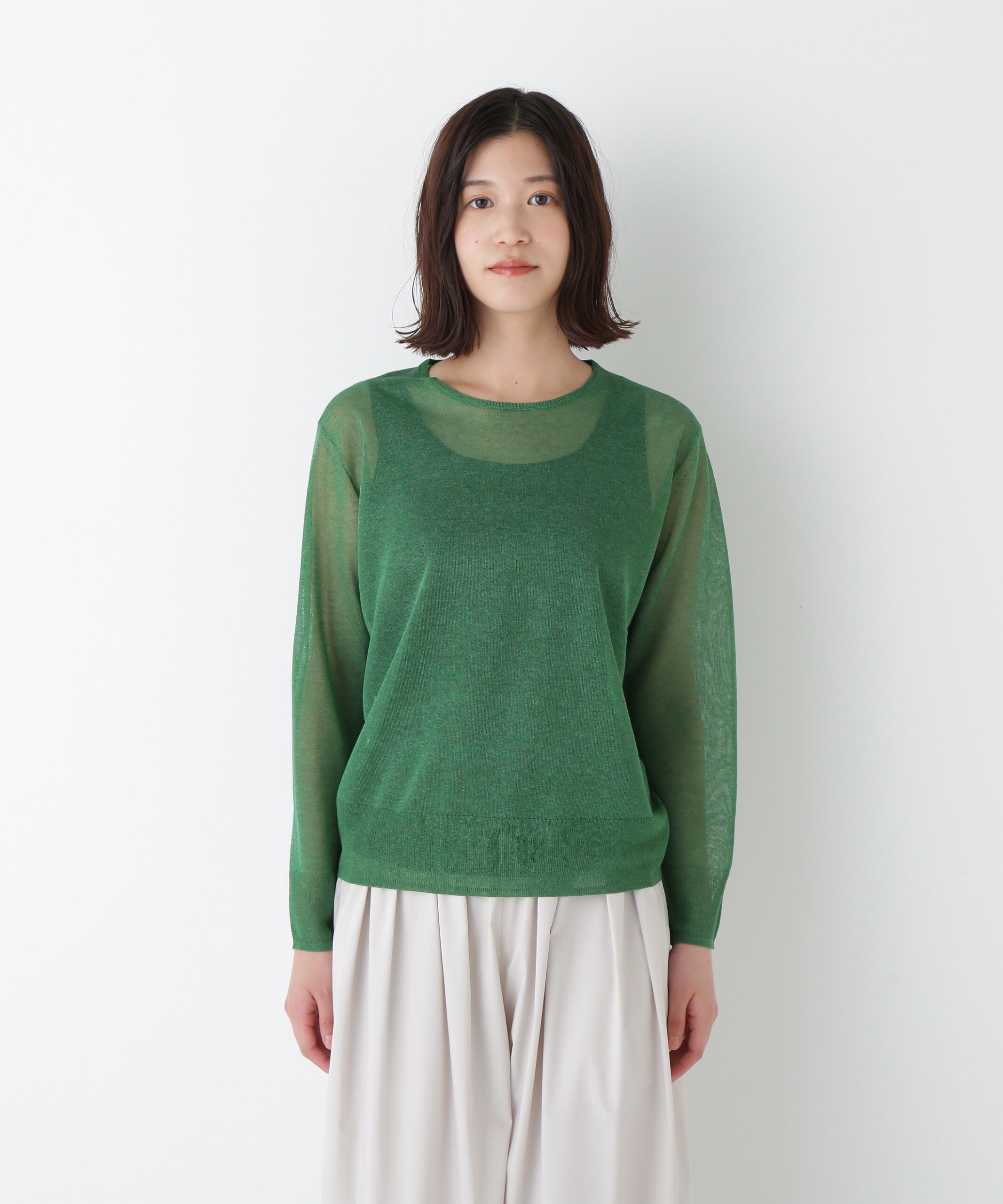  「◆ハイゲージラメクルーネックプルオーバー」|ニット・セーター|