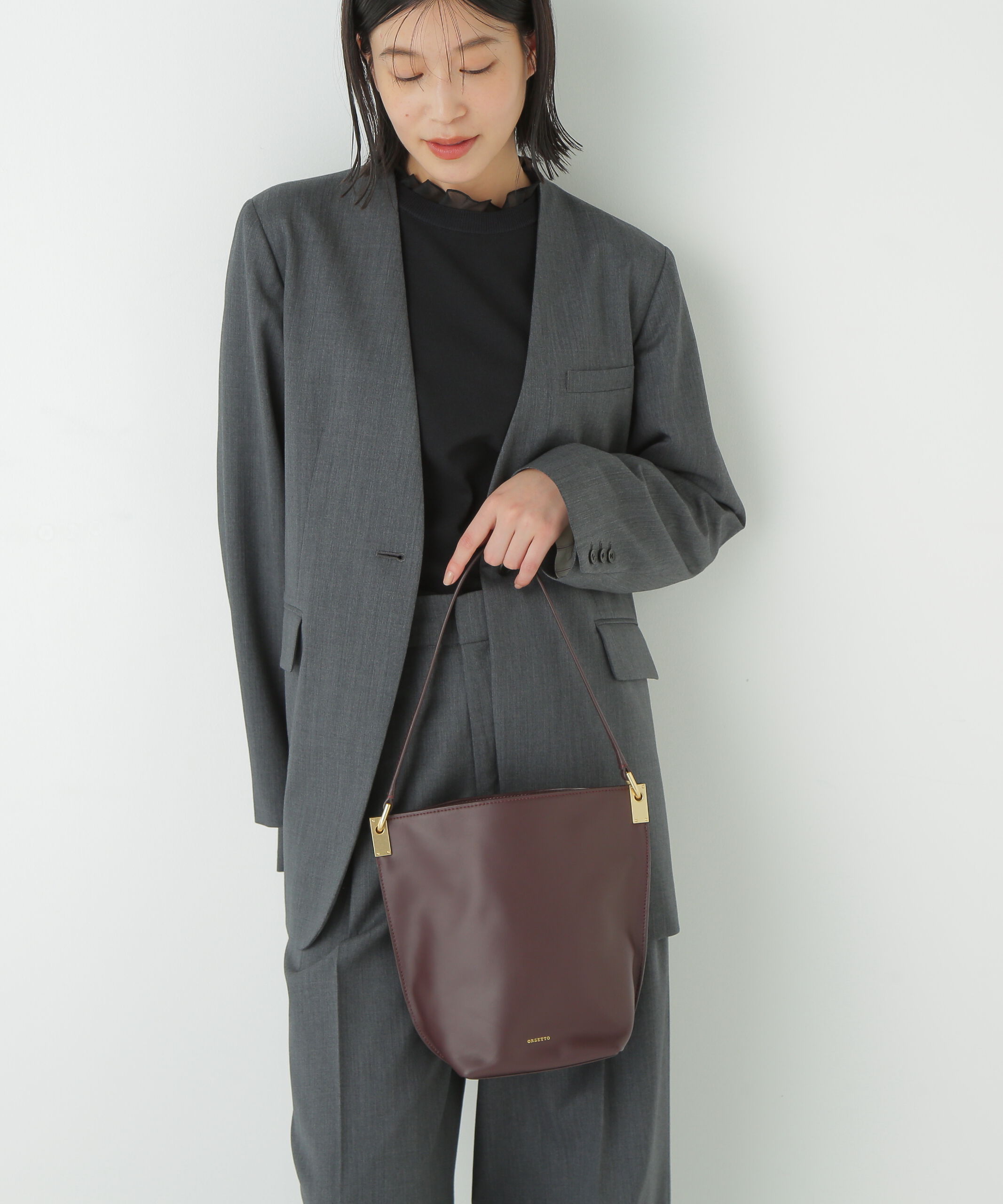  「◆ＲＡＣＣＯＬＴＯ　レザートートバッグ」|その他|ボルドー