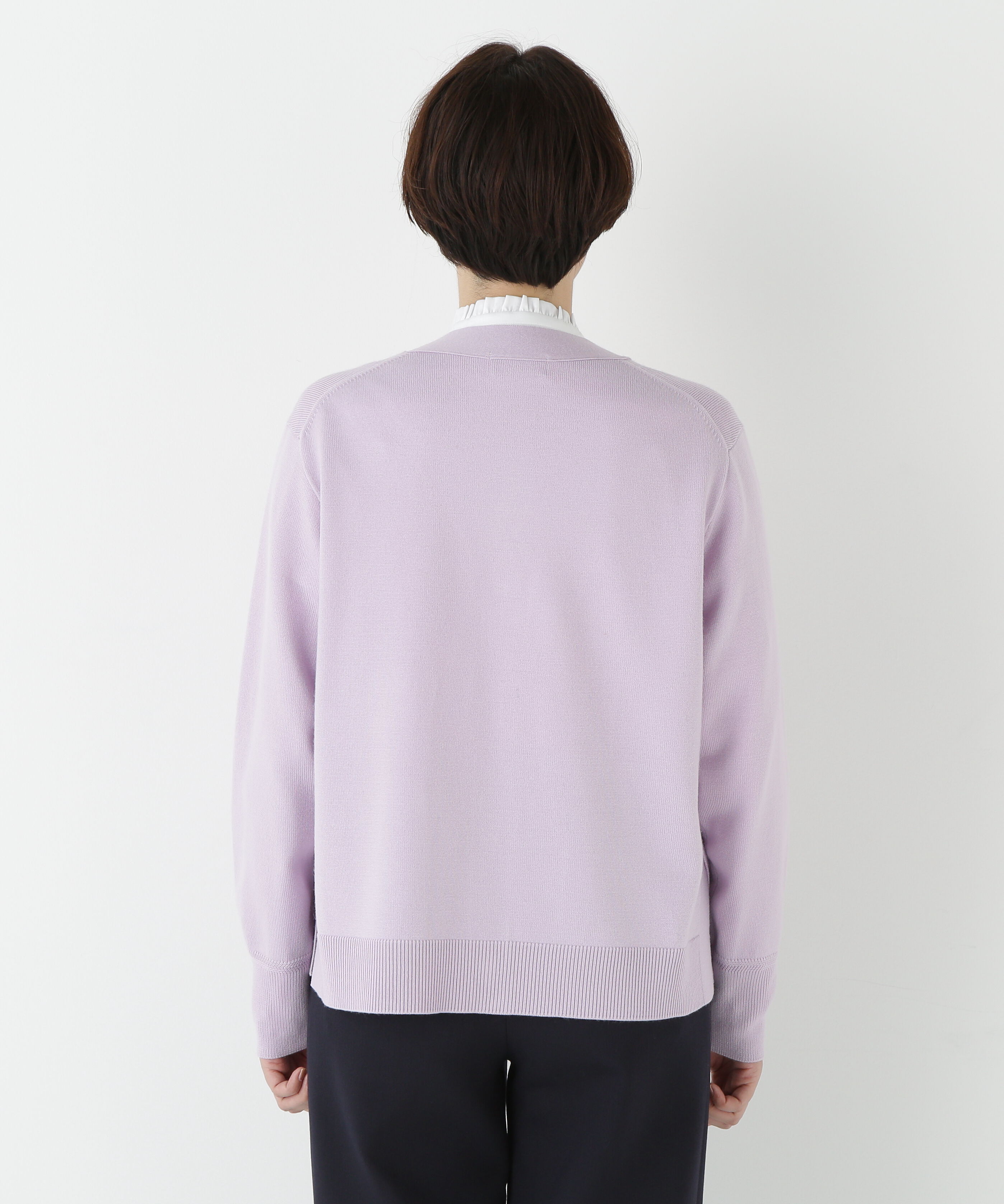  「◆ハイゲージプレーティングＶネックカーディガン」|ニット・セーター|