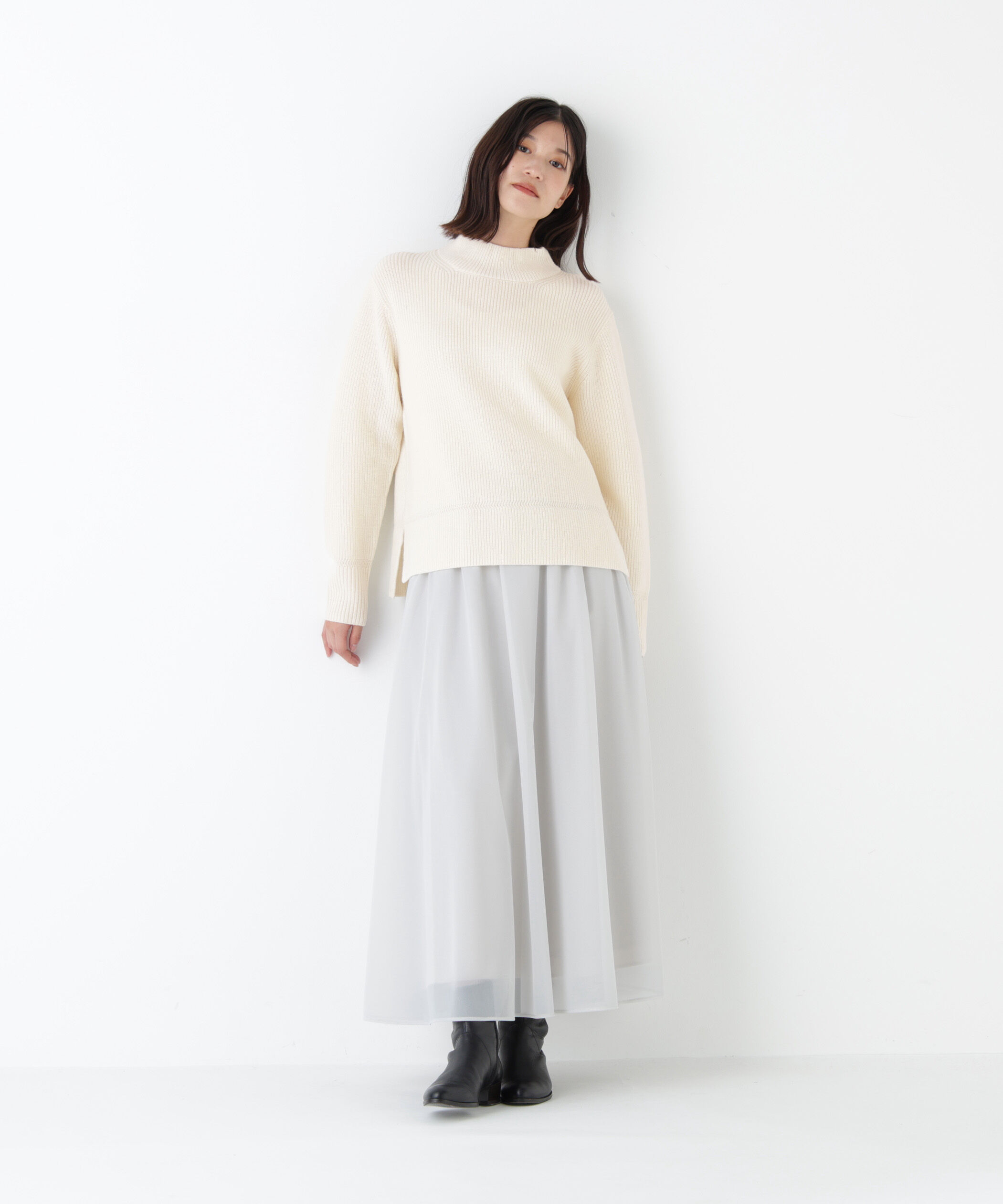  「◆ウールハイネック片畦プルオーバー」|ニット・セーター|
