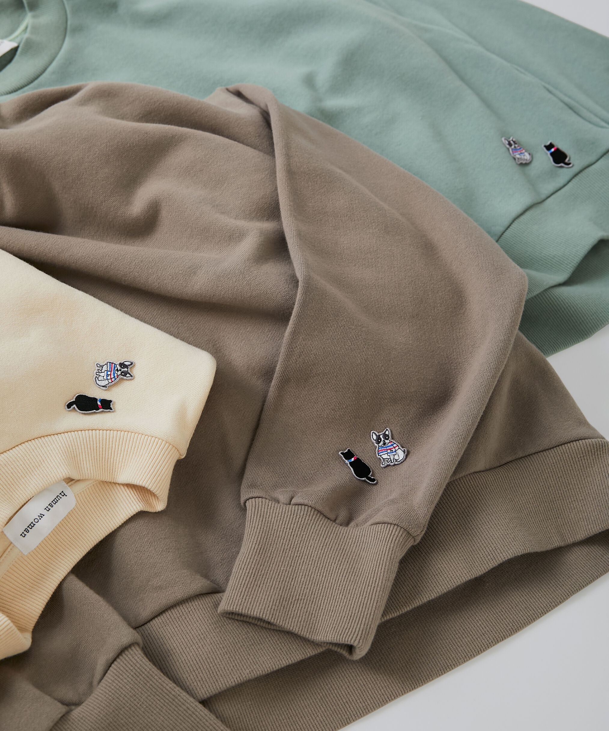  「◆モチーフワッペンカスタマイズ裏起毛スウェット」|Tシャツ・カットソー|