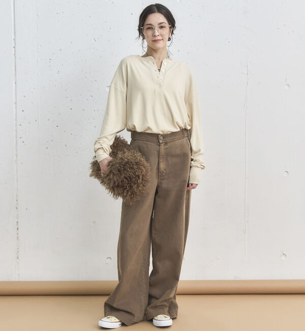 Doux archives「サイドベルトワイドパンツ」|チノ|