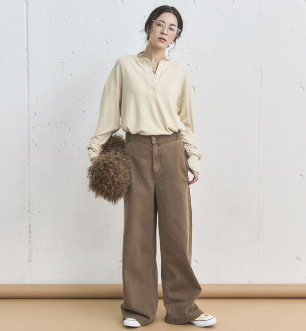 Doux archives「サイドベルトワイドパンツ」|チノ|
