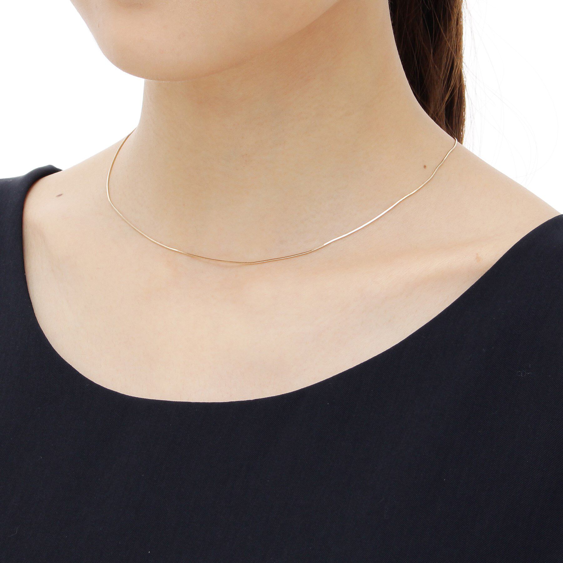 COCOSHNIK「K10コンパクトチェーン チョーカー」|ネックレス|