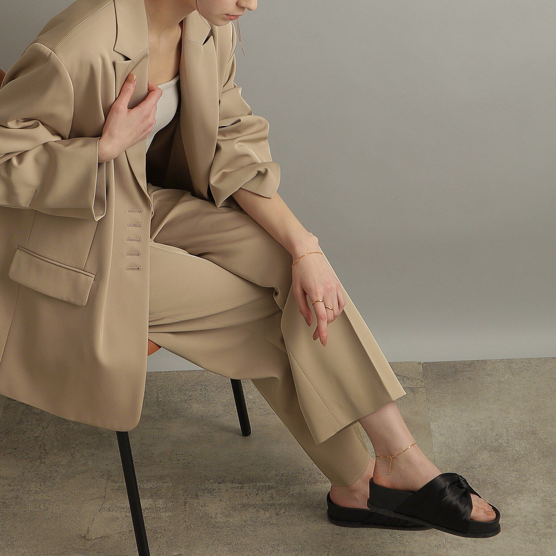 COCOSHNIK ONKITSCH「シルバー デザインチェーン ベネチアンアンクレット GP」|アンクレット|