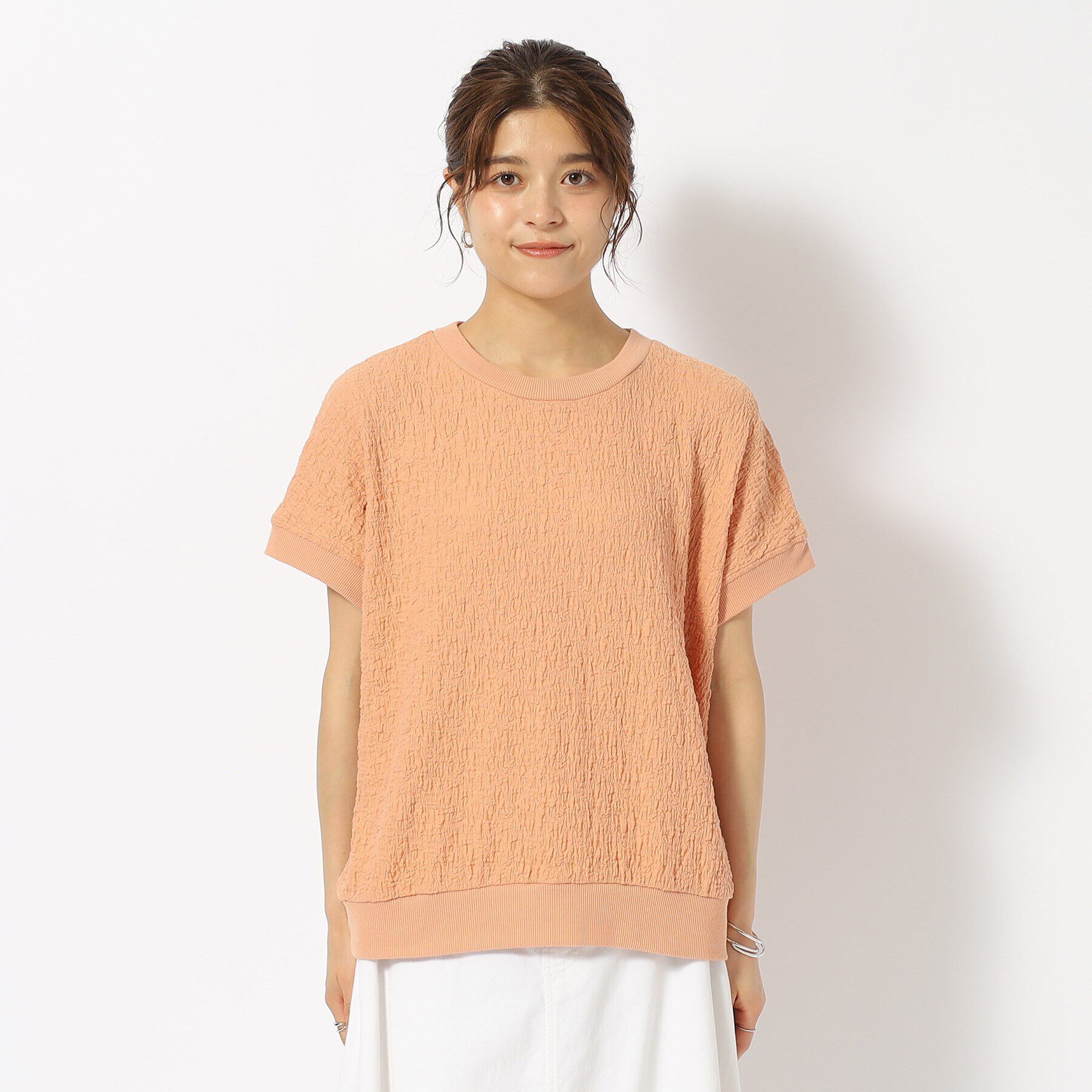 SHOO･LA･RUE「ポコポコリブ切り替えトップス」|Tシャツ・カットソー|