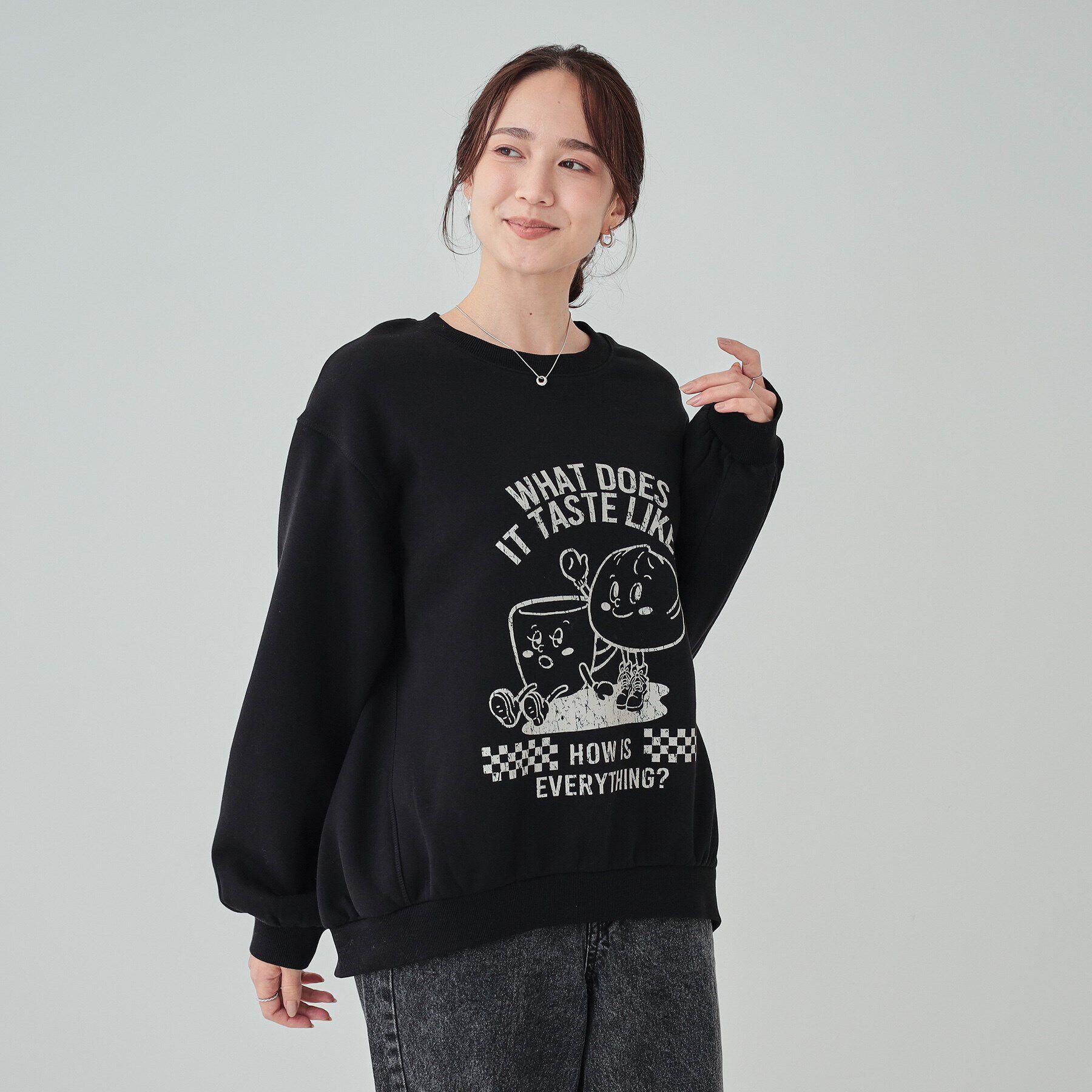 SHOO･LA･RUE「【あったか/S-LL】グラフィックアソート 裏起毛スウェット」|パーカー|