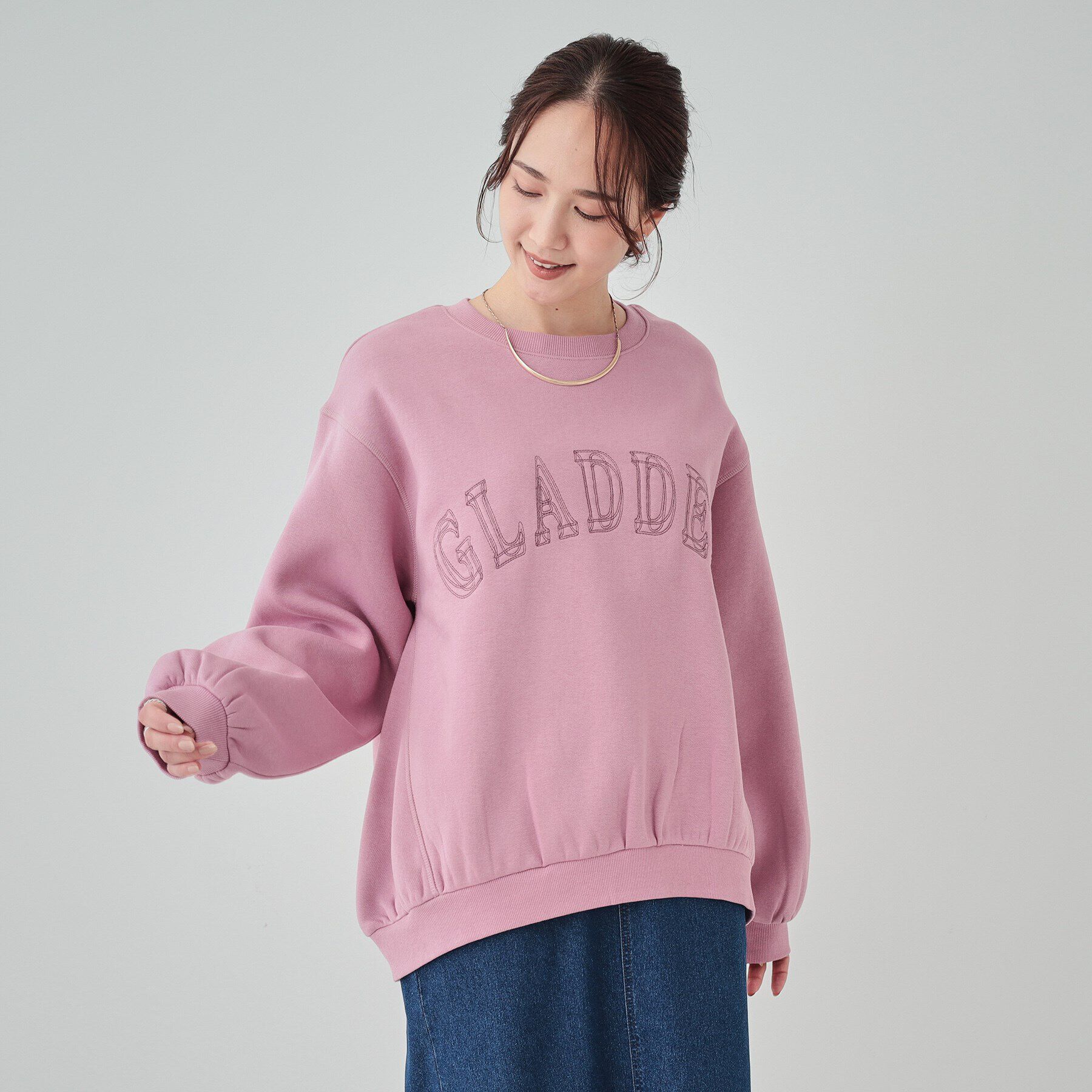 SHOO･LA･RUE「【あったか/S-LL】グラフィックアソート 裏起毛スウェット」|パーカー|