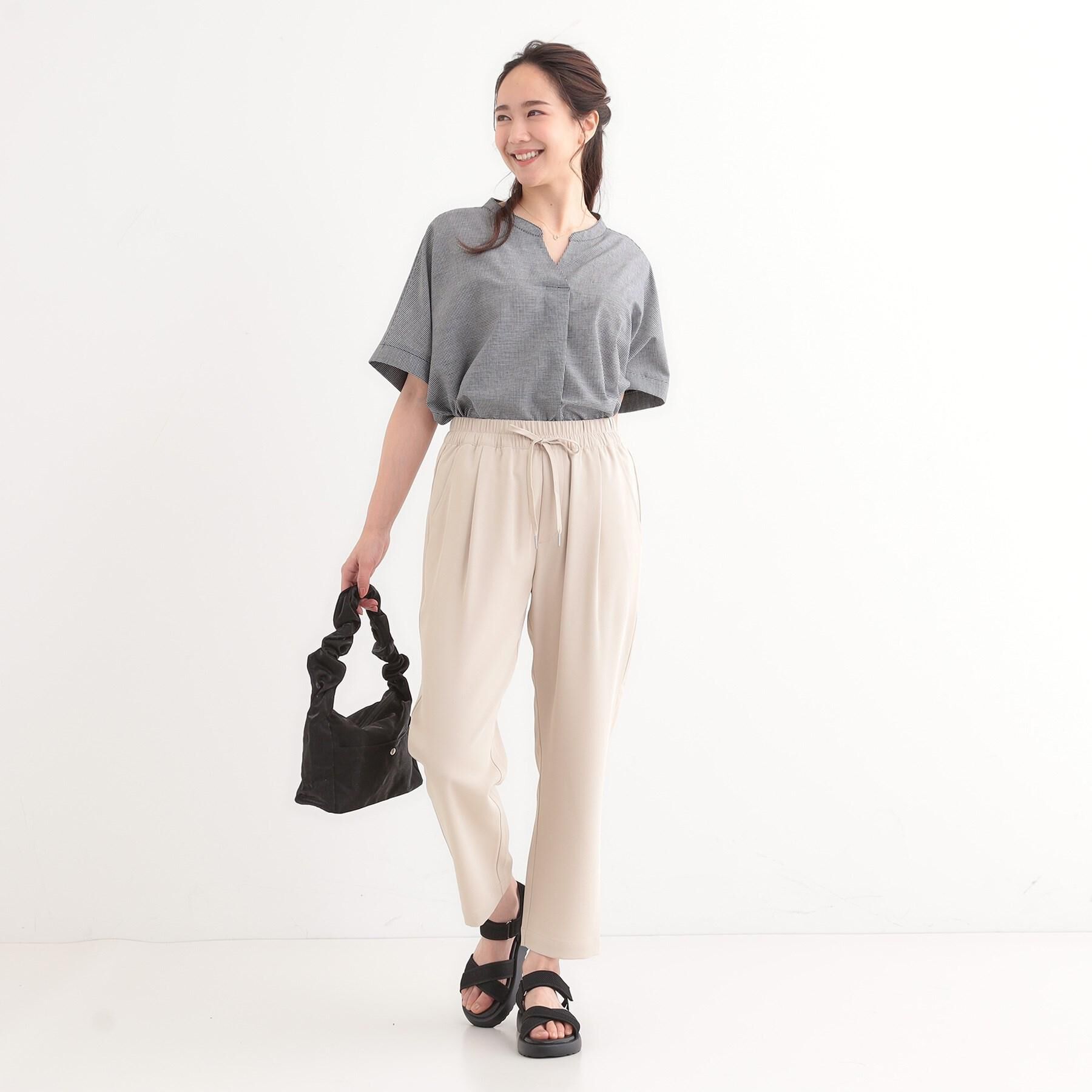 SHOO･LA･RUE「【高レビュー/洗える/UV/吸水速乾】洗濯後しわになりにくいリネンブレンドドルマンシャツ」|シャツ・ブラウス|