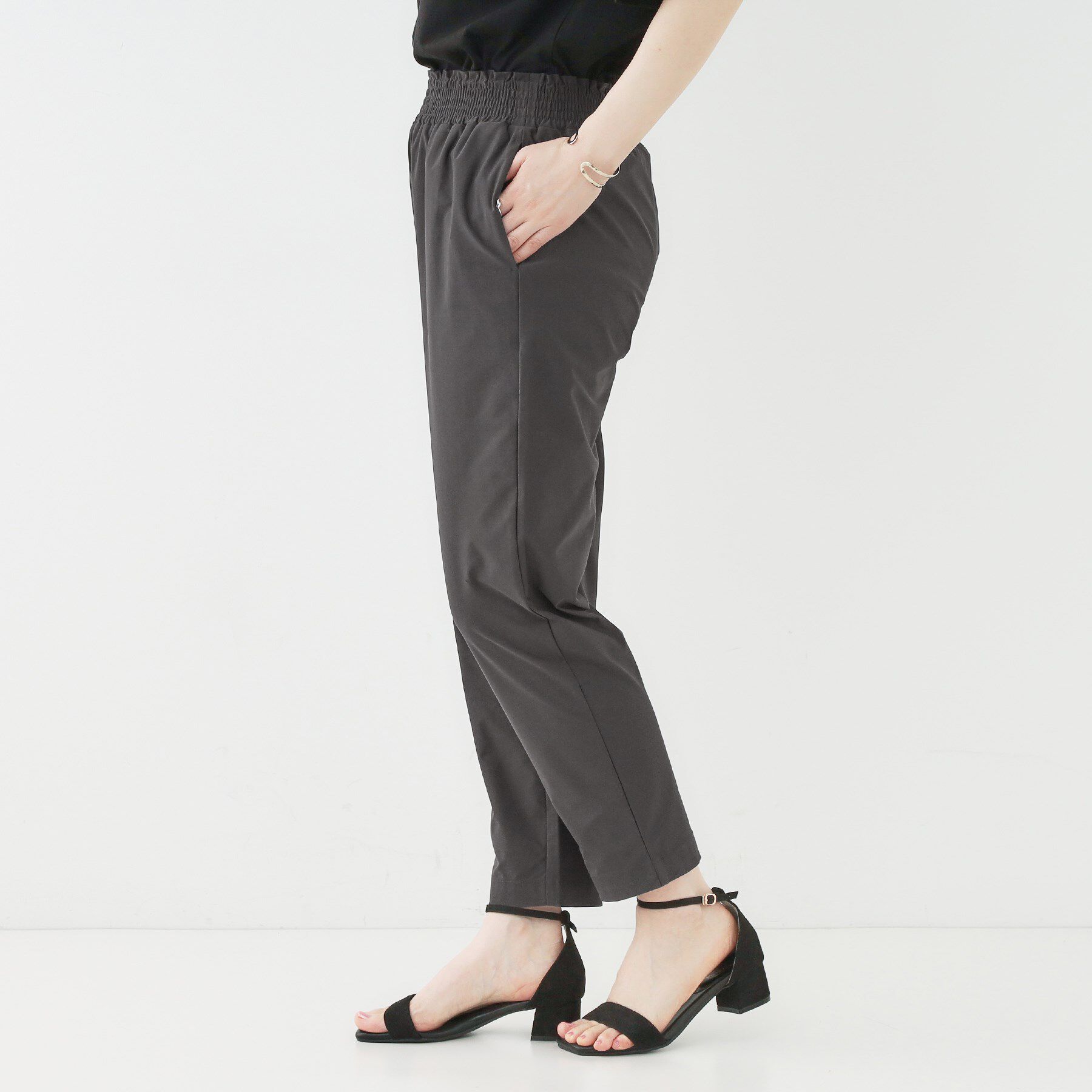 SHOO･LA･RUE「【洗える/S-LL/ひんやり】さらっとしたタッチが癖になる ストレッチテーパードパンツ」|その他|