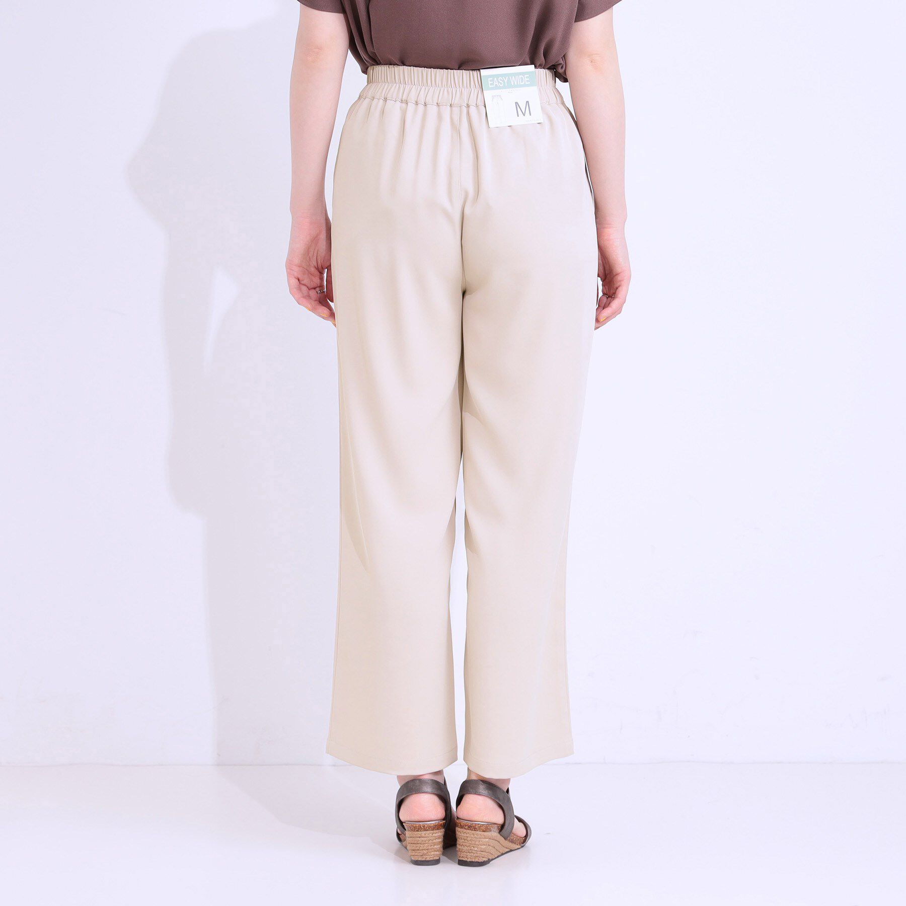 SHOO･LA･RUE「【洗える/ひんやり/UV/SS-3L】さらさらぷるんワイドパンツ」|その他|