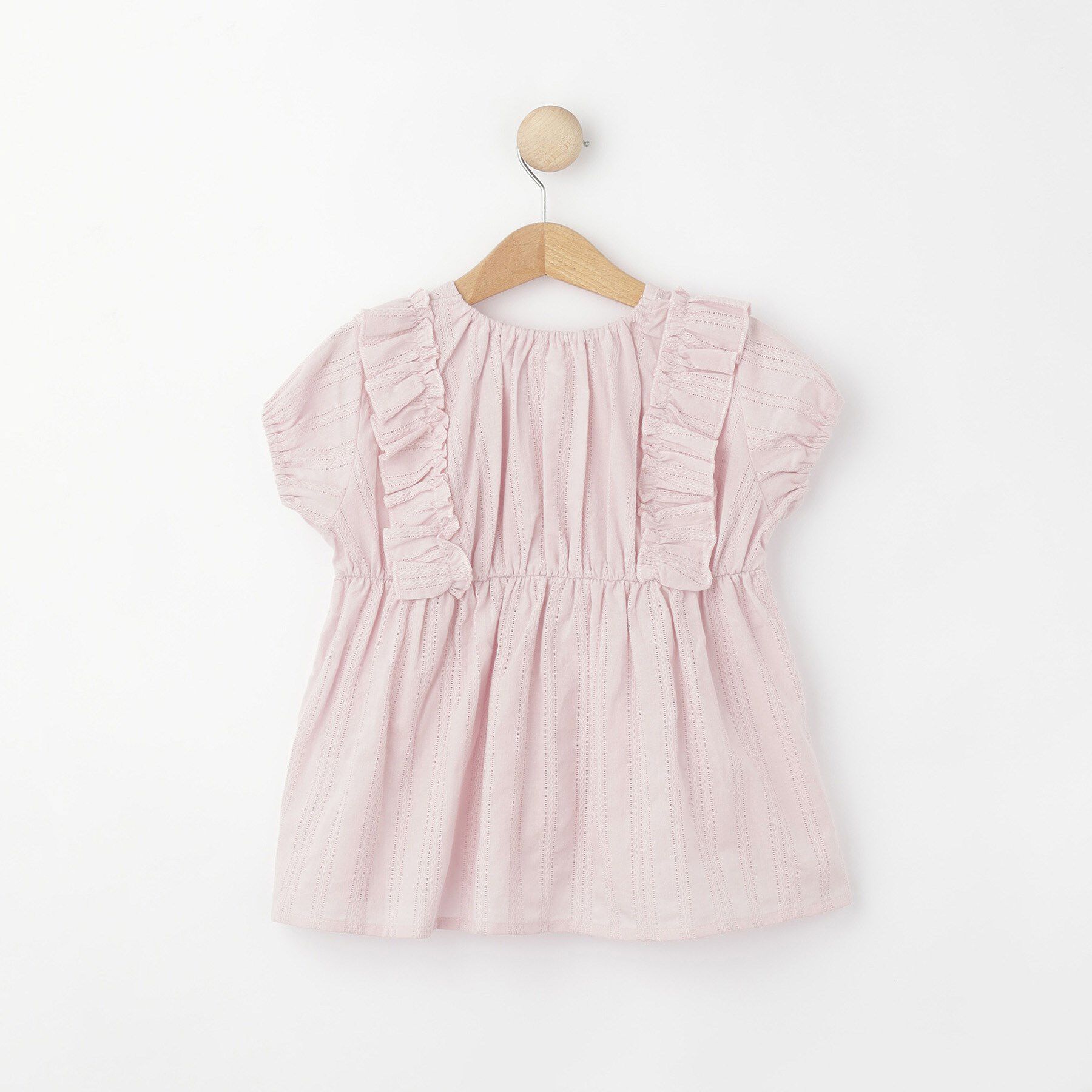 SHOO･LA･RUE「【100-120cm】コットンフリルブラウス」|シャツ・ブラウス|