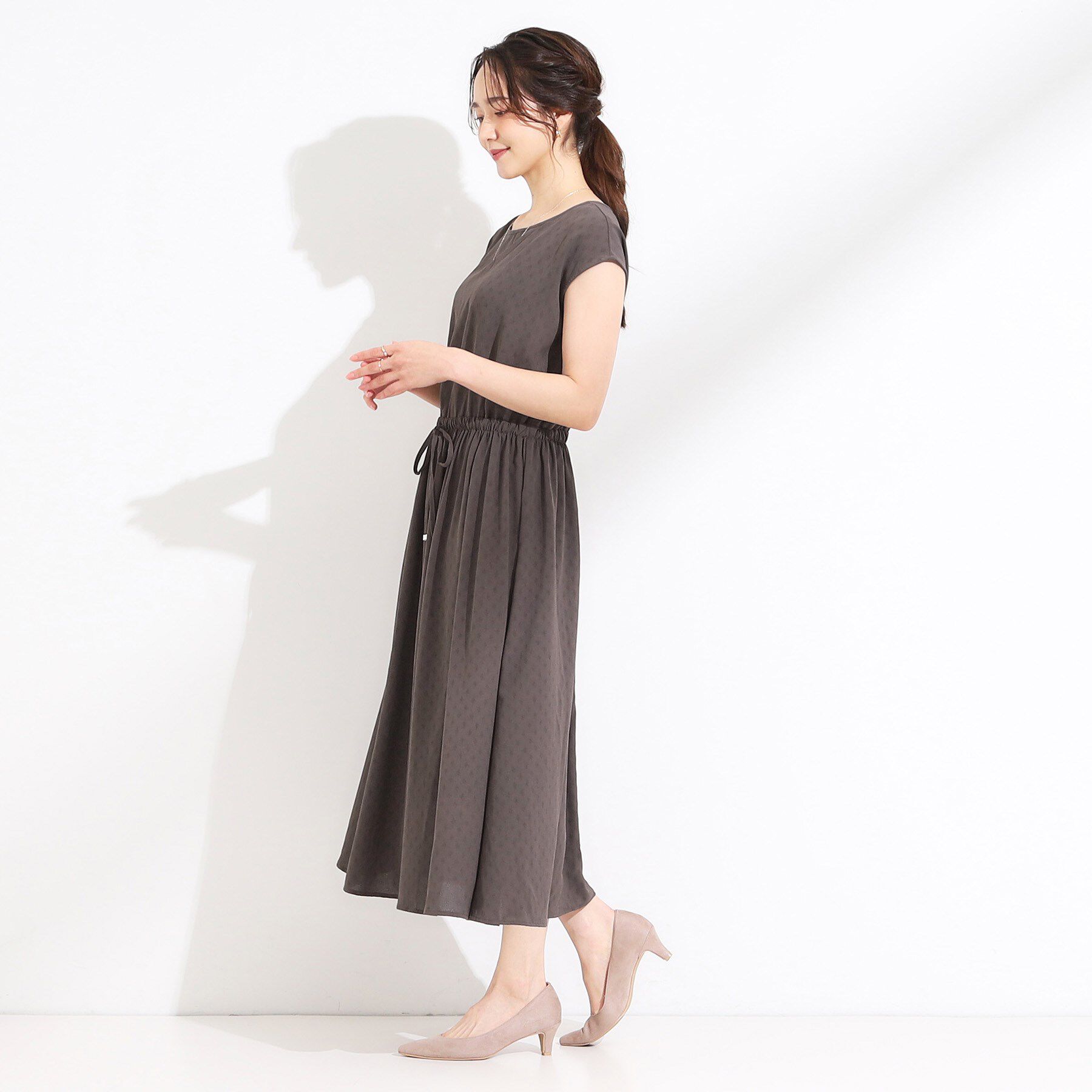 SHOO･LA･RUE「【S-LL】さらりと1枚で決まる ジャカードワンピース」|ワンピース|