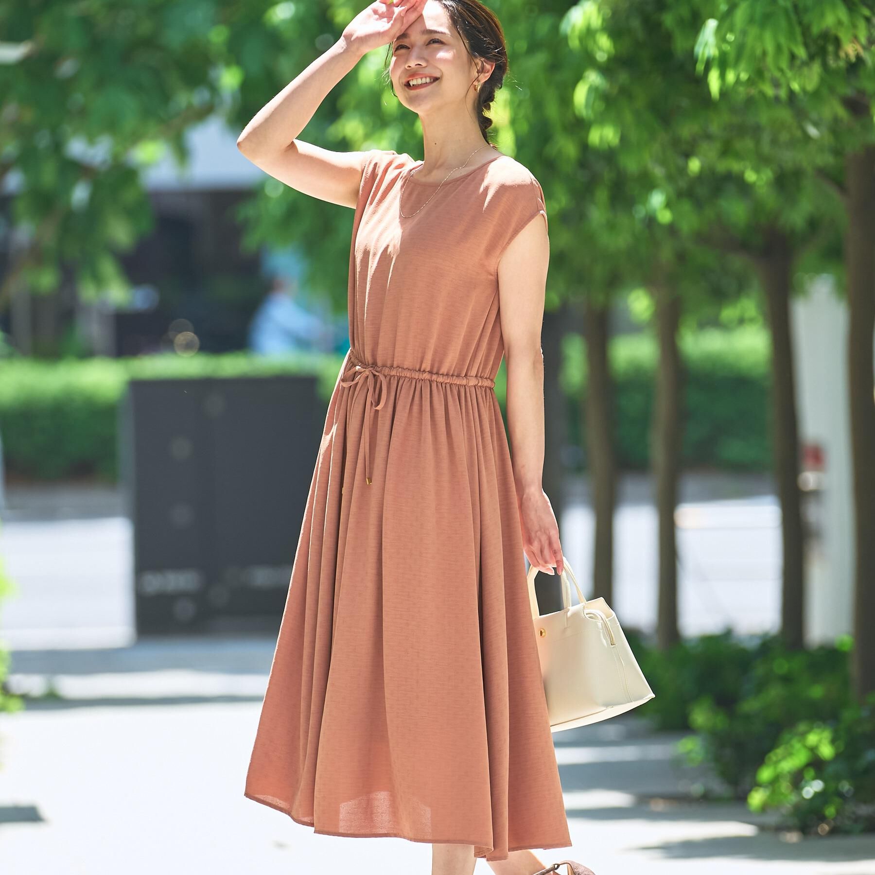 SHOO･LA･RUE「【S-LL】さらりと1枚で決まる ジャカードワンピース」|ワンピース|