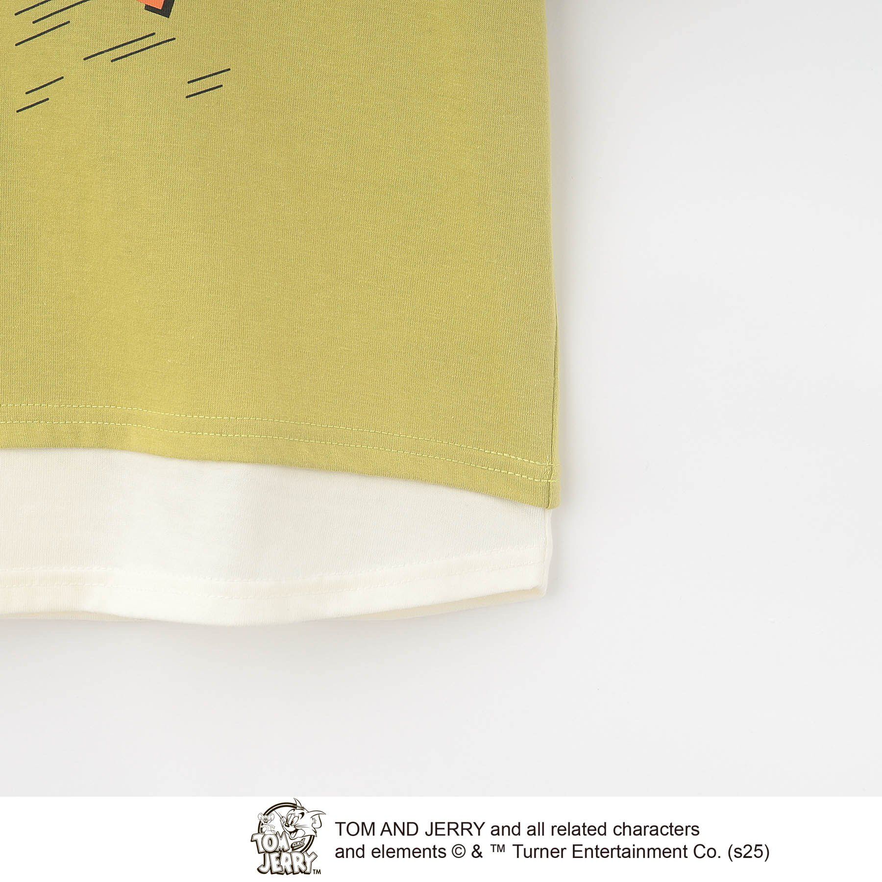 SHOO･LA･RUE「【TOM and JERRY】 ひんやり裾レイヤードTシャツ」|Tシャツ・カットソー|