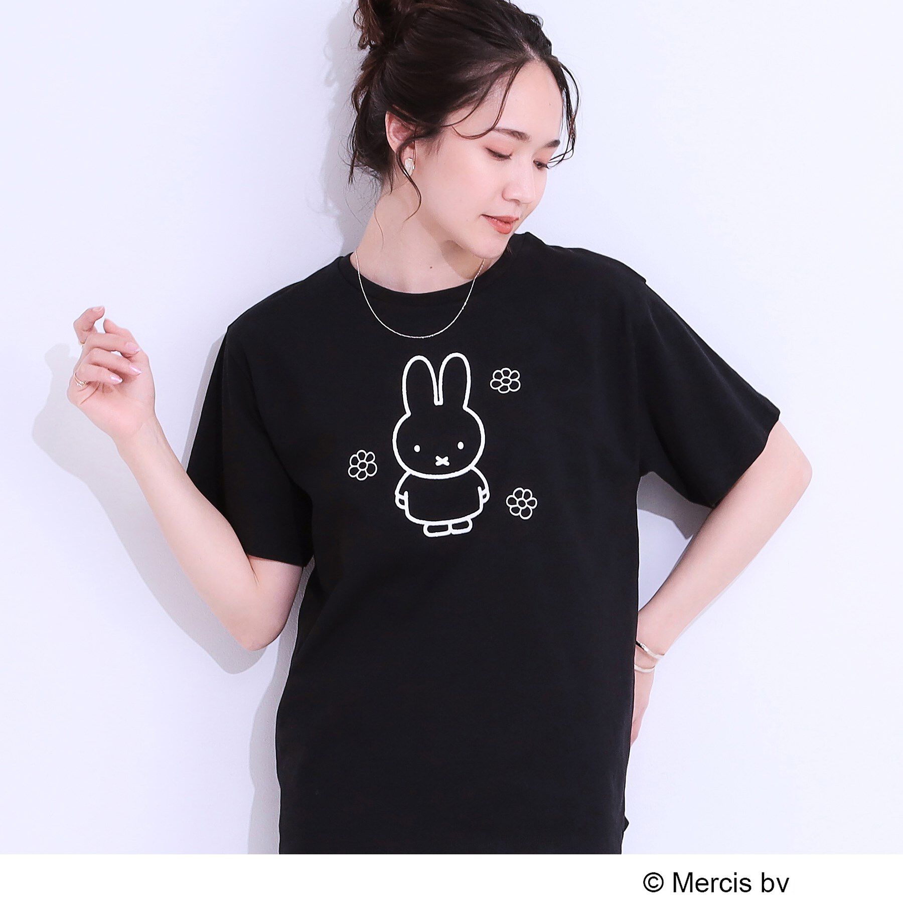 SHOO･LA･RUE「【miffy】グラフィックTシャツ」|Tシャツ・カットソー|ブラック(519)