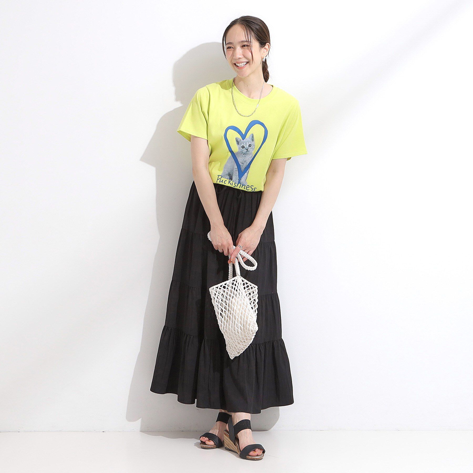 SHOO･LA･RUE「【S-LL/ひんやり/汗ジミ軽減/UVカット】グラフィックアソートTシャツ」|Tシャツ・カットソー|