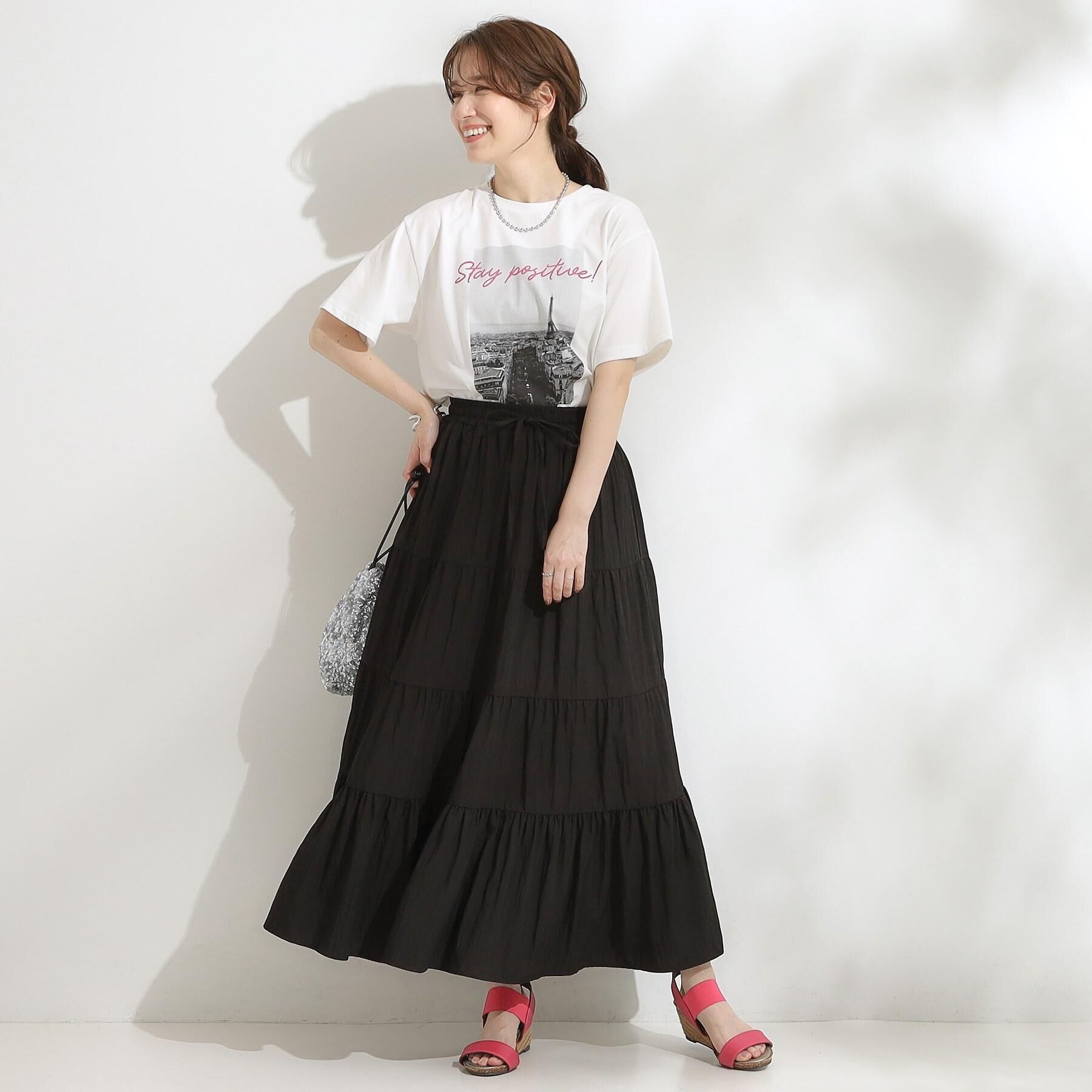 SHOO･LA･RUE「【洗える/S-LL/ひんやり/UV】選べる6柄 プリントTシャツ」|Tシャツ・カットソー|