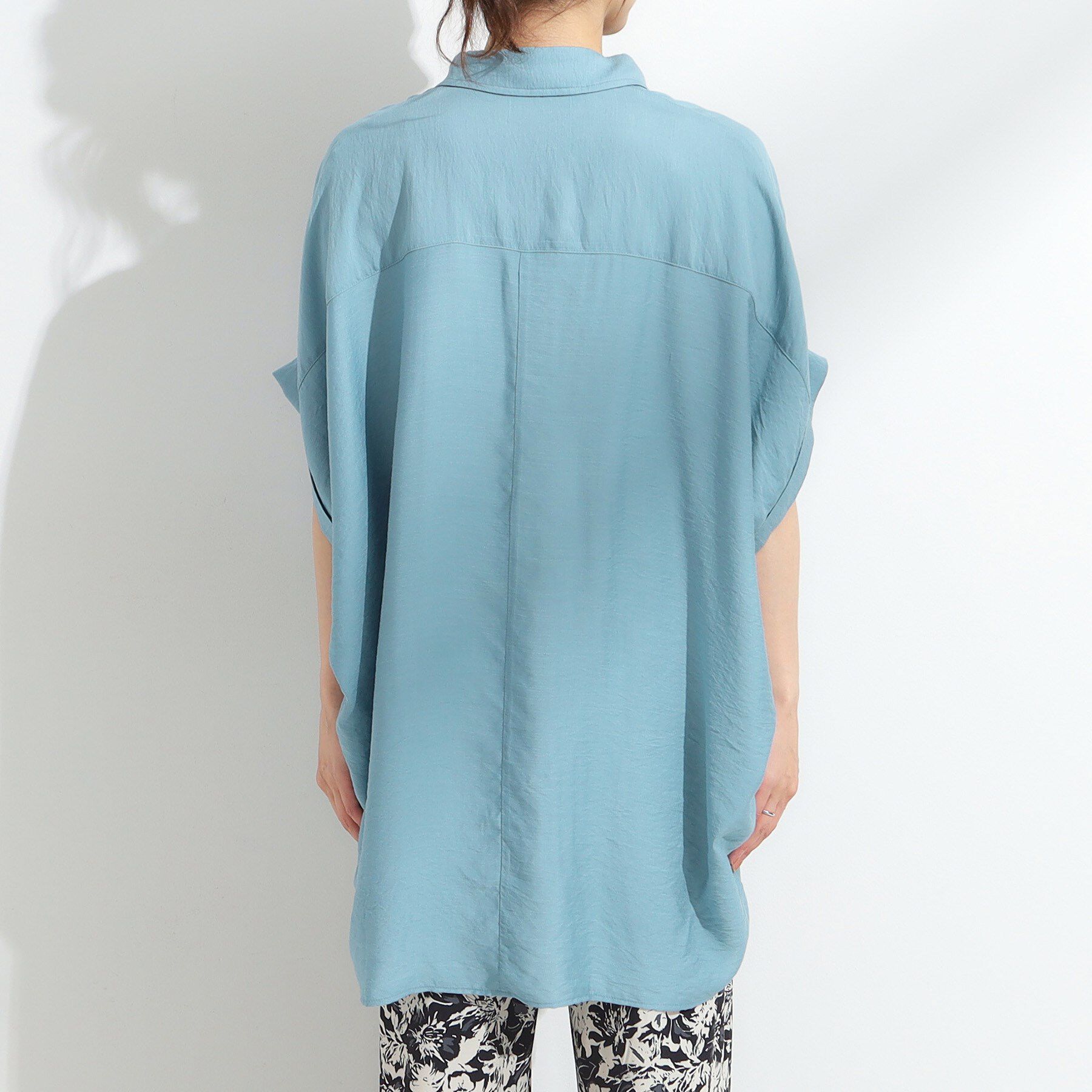 SHOO･LA･RUE「【ひんやり/S-LL】すっきりきれいに体型カバー コクーンシルエットワンピース」|チュニック|