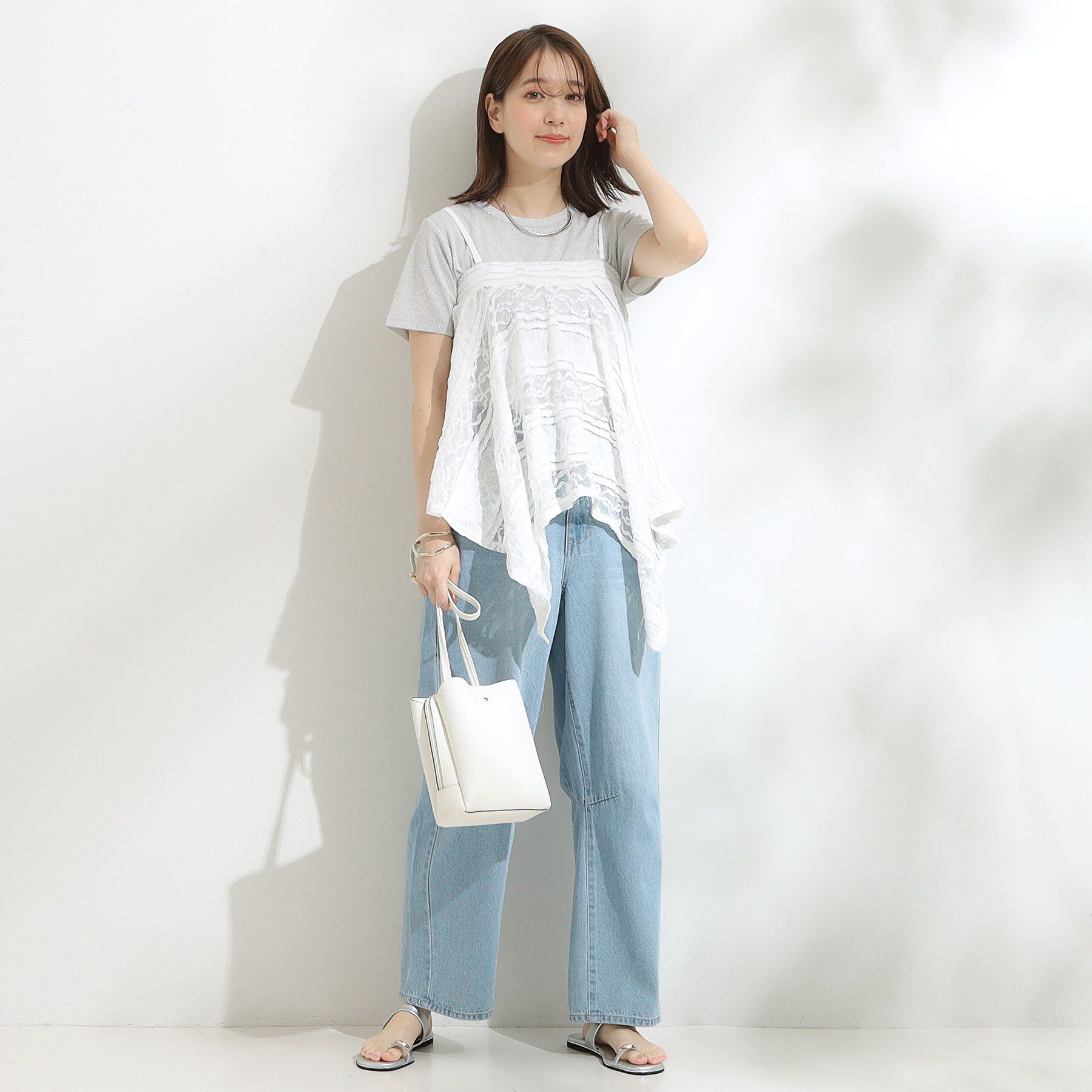 SHOO･LA･RUE「【2WAY】スカートにもなる イレヘム レースビスチェ」|キャミソール|