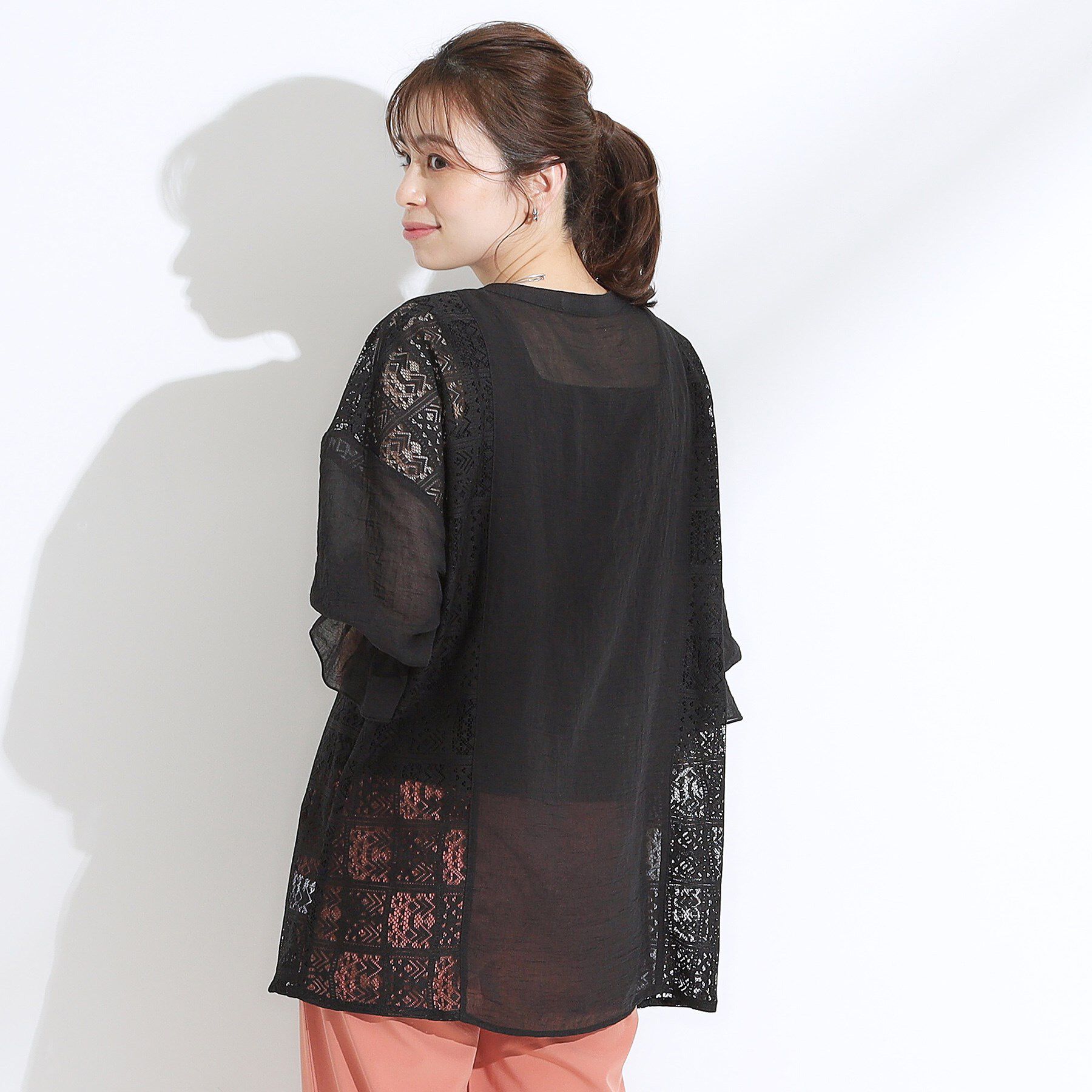 SHOO･LA･RUE「【着丈選べる】一枚でこなれ見え サイドレースブラウス」|シャツ・ブラウス|