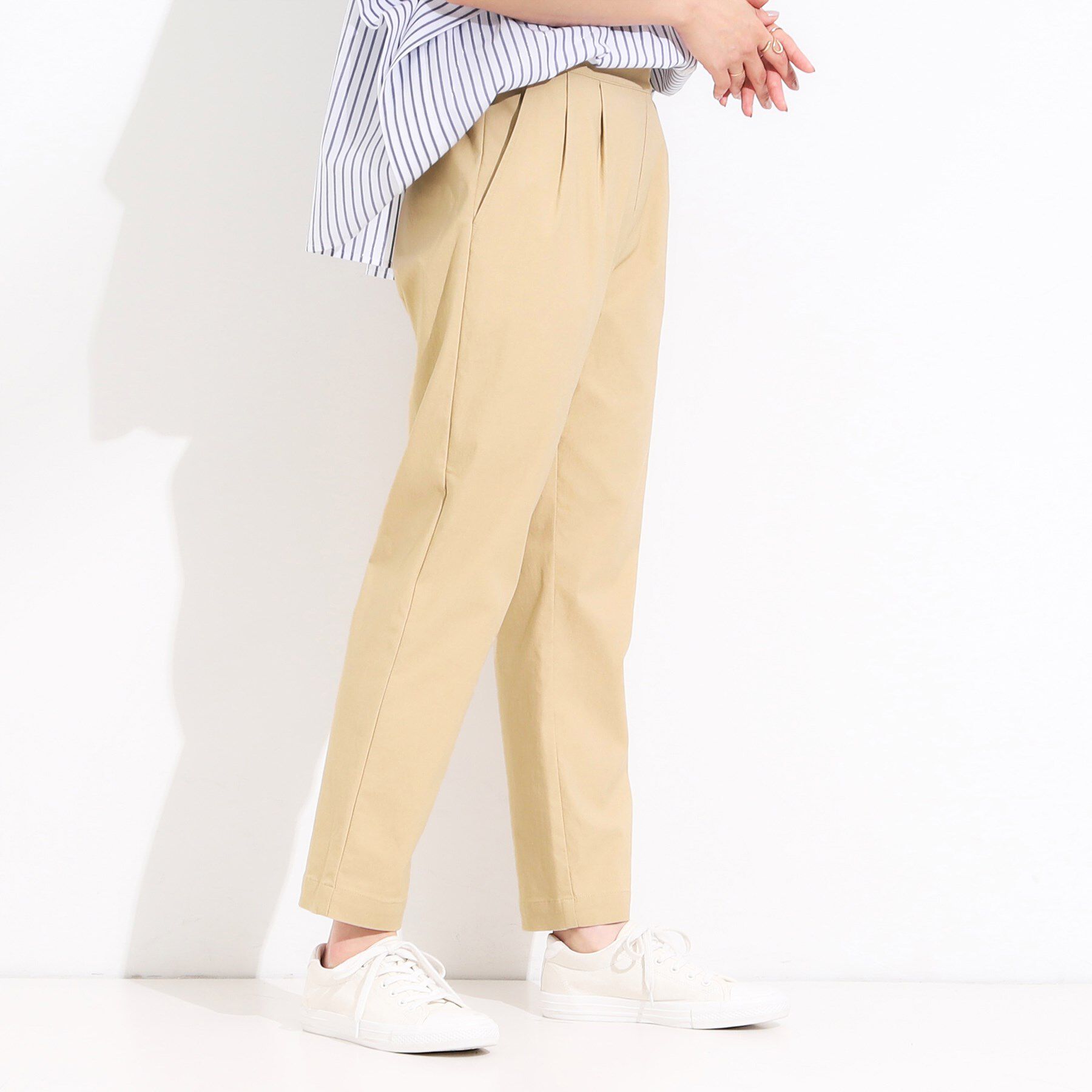 SHOO･LA･RUE「【洗える/S-LL/美脚シルエット】ハイパーストレッチ テーパードパンツ【CIRCRIC】」|その他|