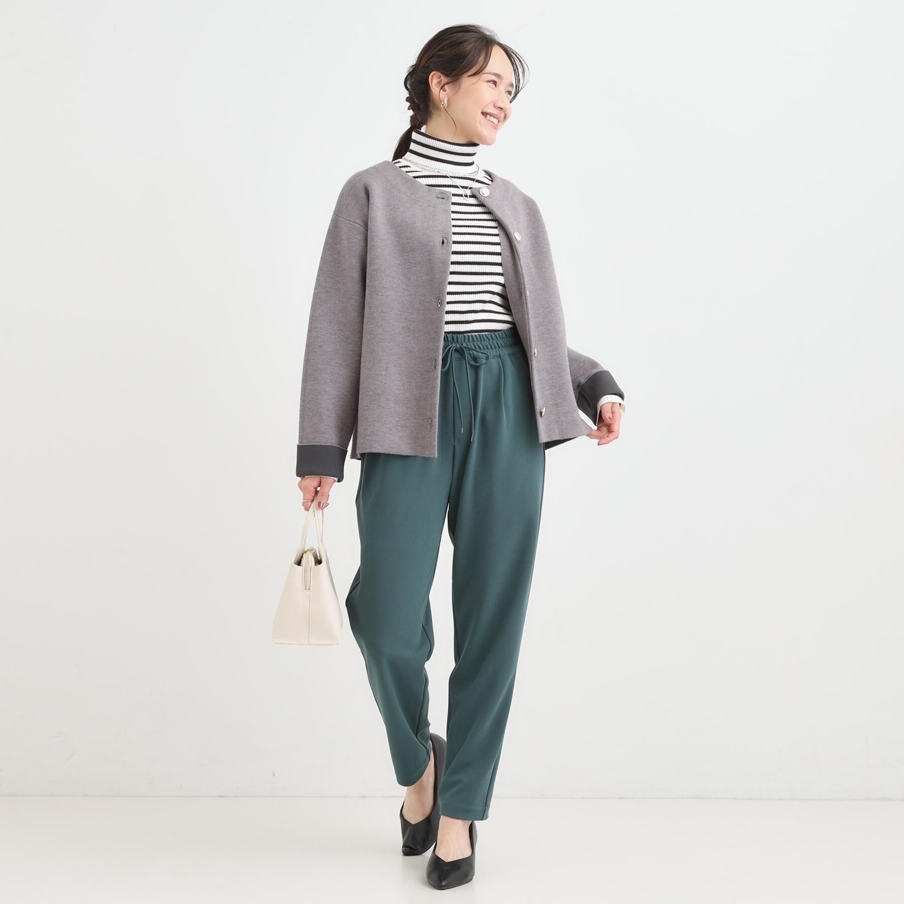 SHOO･LA･RUE「【S-3L/洗濯後しわになりにくい】スマートに見える イージーテーパードパンツ【CIRCRIC】」|その他|