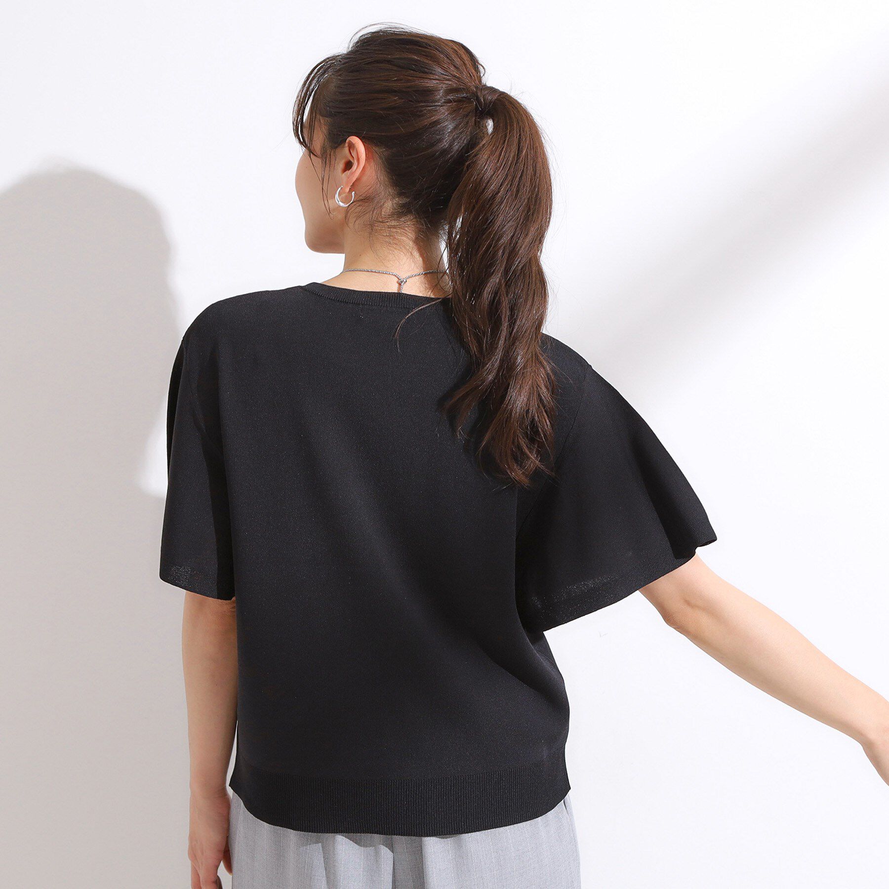 SHOO･LA･RUE「【S-LL】女性らしさ溢れる フレアスリーブニット」|ニット・セーター|